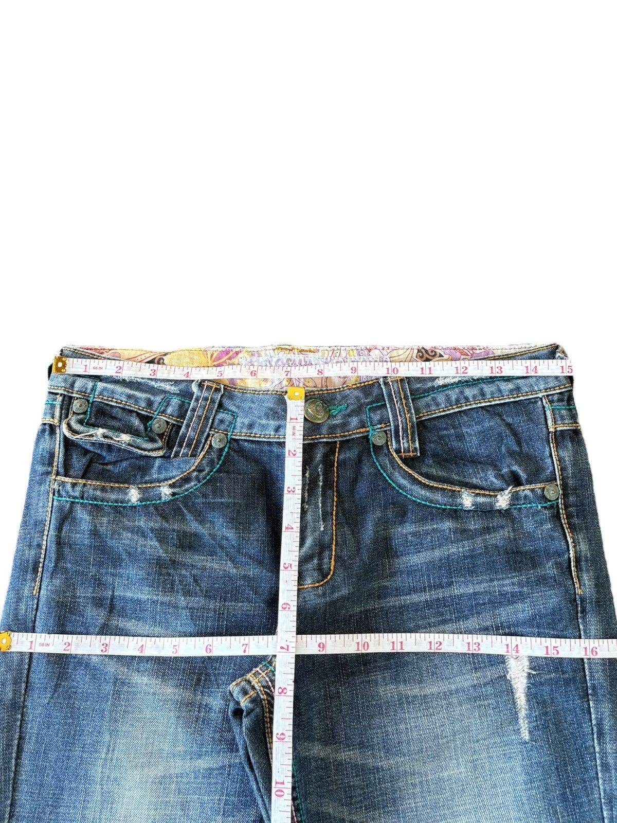 Hysteric Glamour Vintage Japanese Brand Distress Low Rise Flare Jeans Size 30" / US 8 / IT 44 - 6 Thumbnail