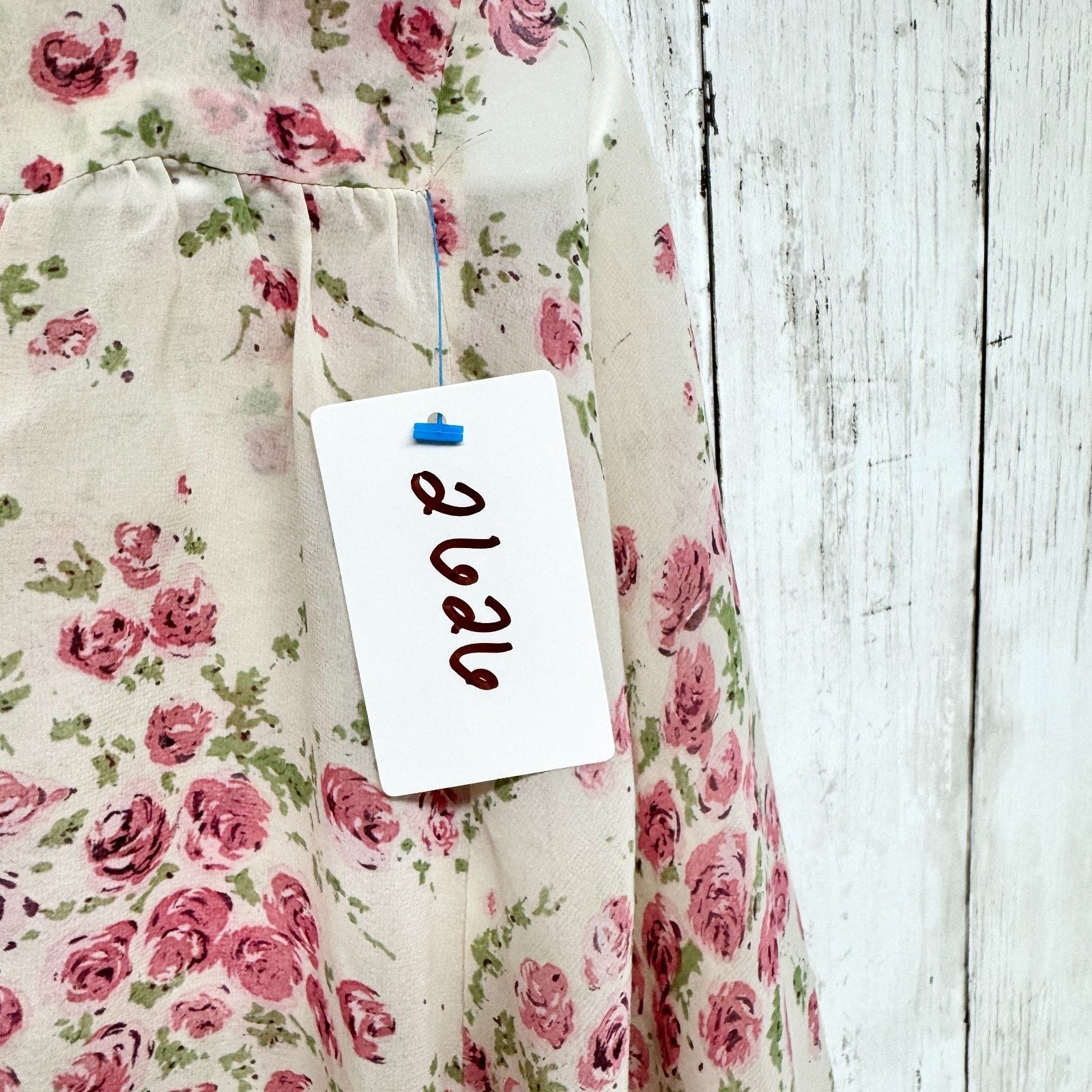 Other Atmosphere Blouse Sz 8 Floral V-Neck Button Front 3/4 Sleeve Size M / US 6-8 / IT 42-44 - 3 Thumbnail