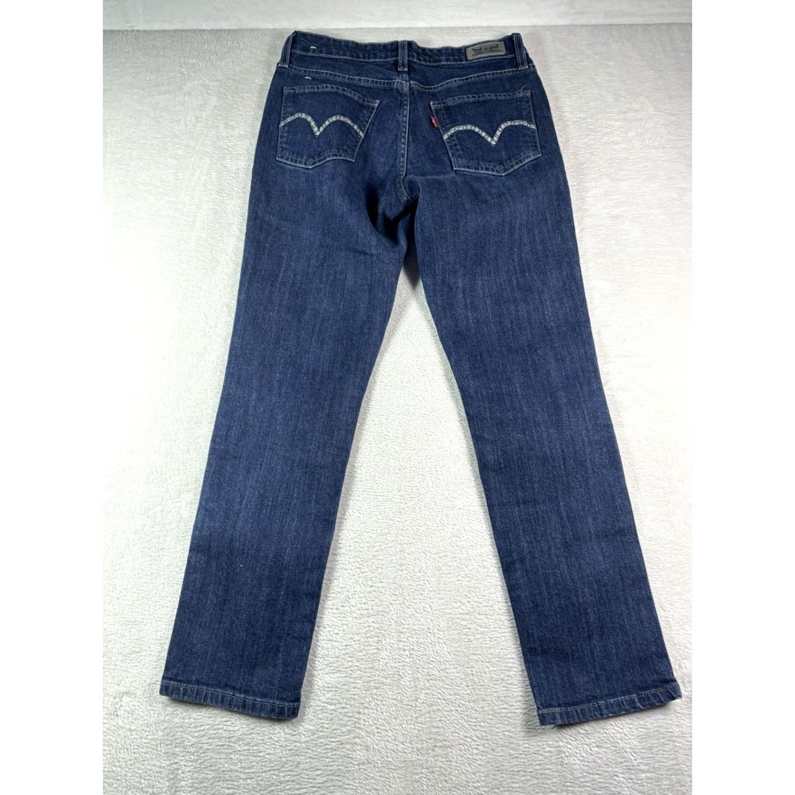 Levi's Levi'S Jeans Womens 8 Blue Women Size 29x30 Mid Rise Skinny Dark Wash Denim Size 30" / US 8 / IT 44 - 2 Thumbnail