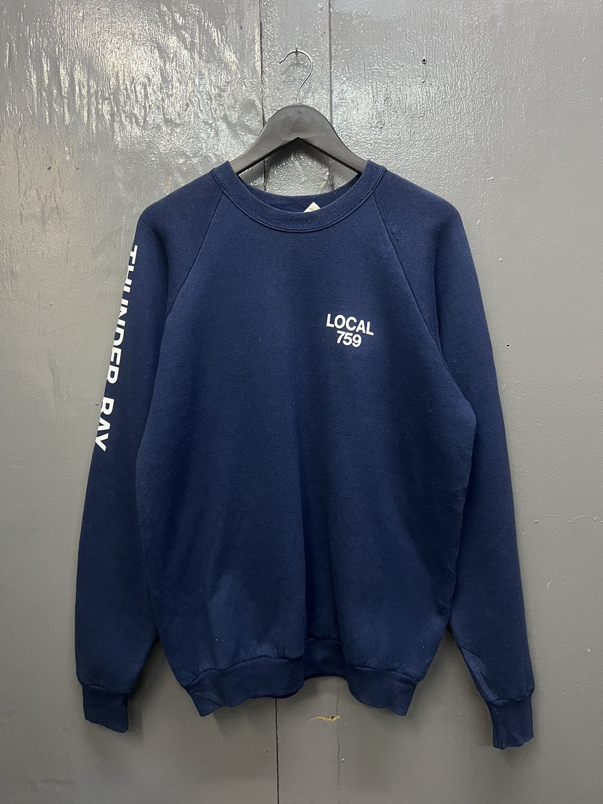 Vintage Vintage Local 759 Thunder Bay Iron Workers Sweatshirt Size US XL / EU 56 / 4 - 2 Thumbnail