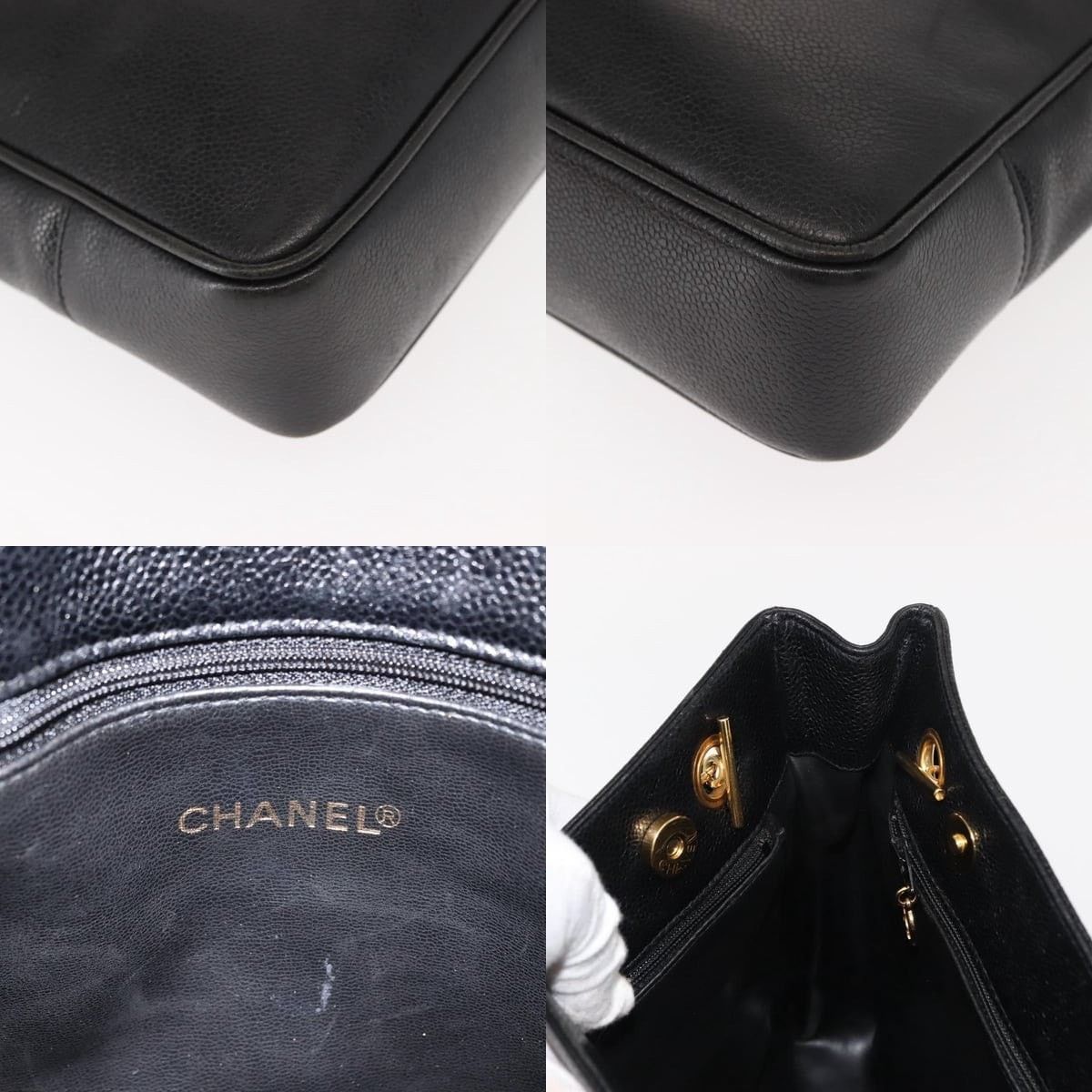 Chanel Chanel Caviar Skin Black Gold CC Tote Size ONE SIZE - 6 Thumbnail