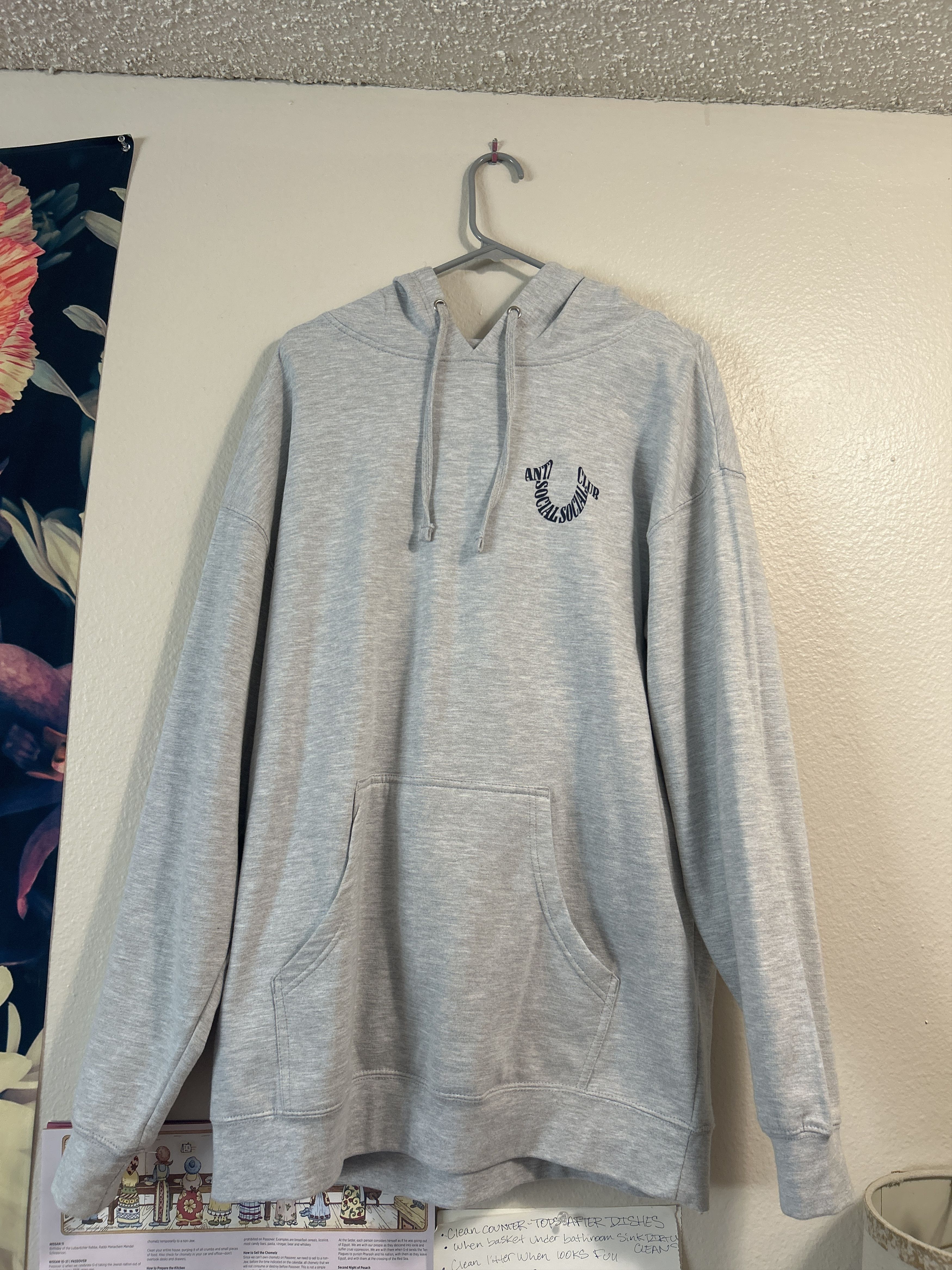 image of Anti Social Social Club x True Religion Anti Social True Religion Hoodie Collab in Ash Heather (Siz