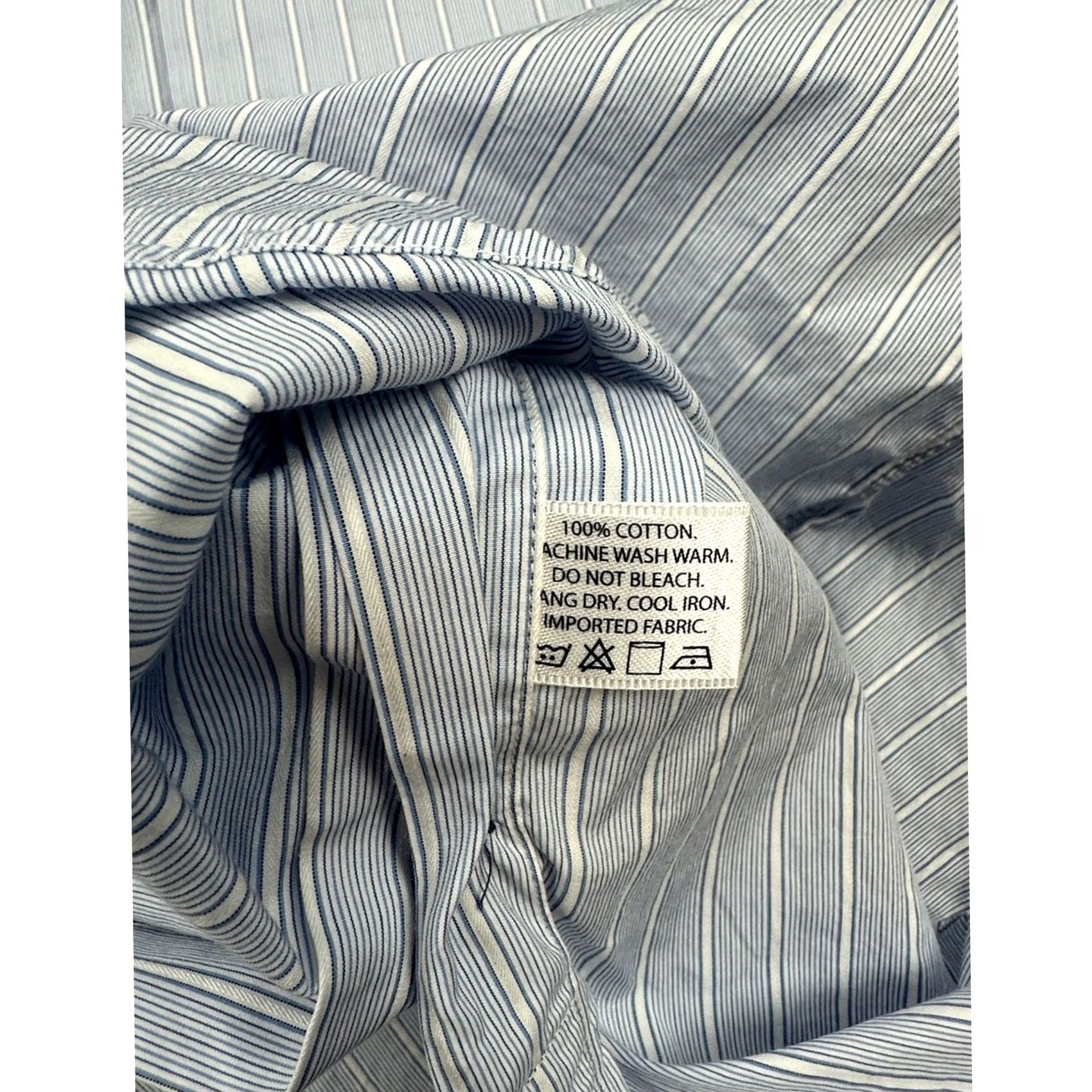 Robert Talbott Robert Talbott Estate Trim Fit Striped French Cuffed Long Sleeve Button 15.5 M Blue Mens Shirt Size US M / EU 48-50 / 2 - 8 Thumbnail