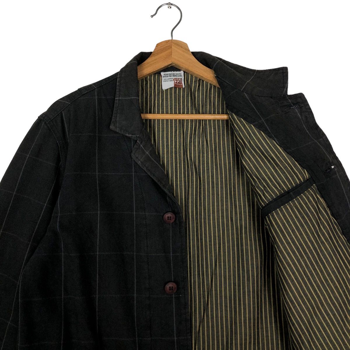 Issey Miyake 🔥90’s Striped Chore Jacket Double Breast Jungle Storm Japan Size US M / EU 48-50 / 2 - 10 Thumbnail