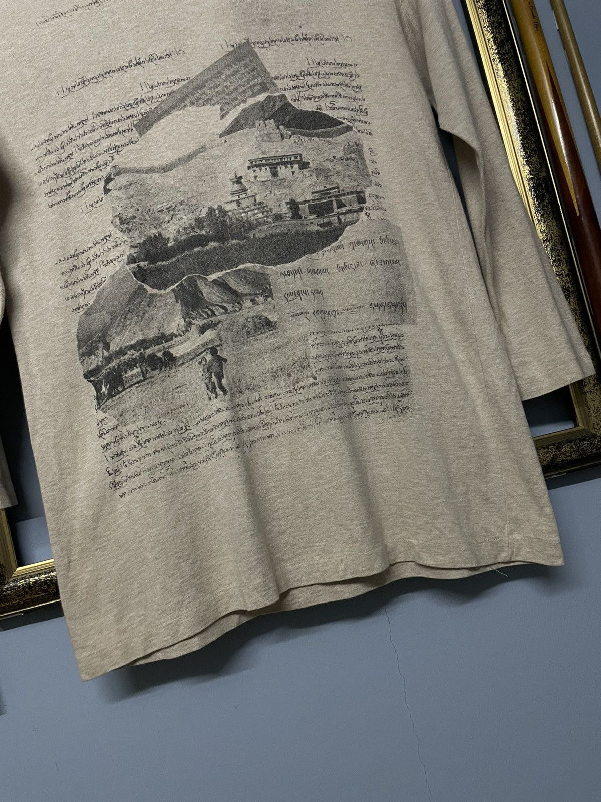 Designer × Japanese Brand × Vintage Vintage 1990s Designer Saint Gerve Hindu Poem Longsleeve Size US M / EU 48-50 / 2 - 4 Thumbnail