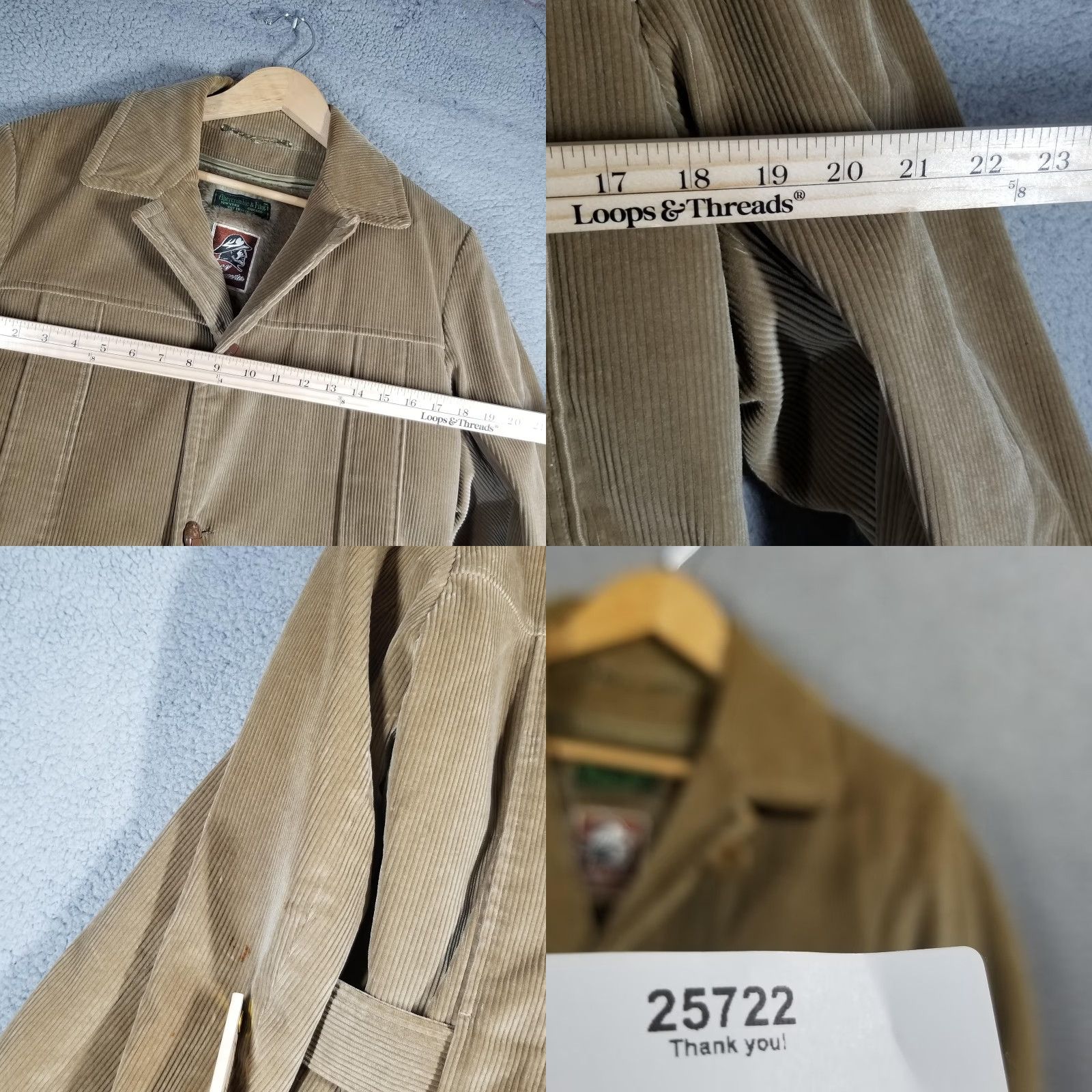 Abercrombie & Fitch VINTAGE Abercrombie & Fitch Out O' Gloucester Coat Woman Small Beige Corduroy Coat Size US S / EU 44-46 / 1 - 8 Thumbnail