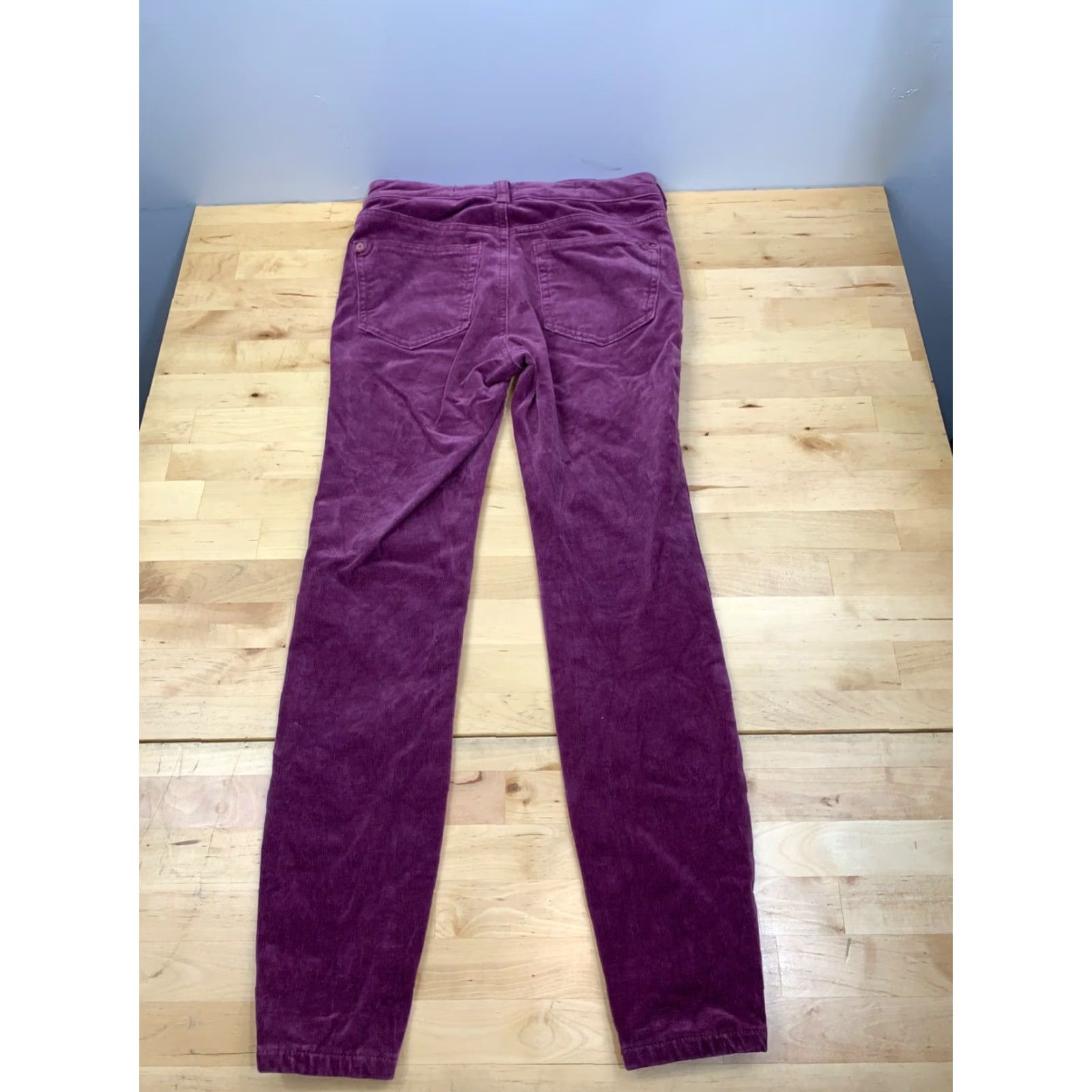 Vintage Pilcro High Rise Skinny Corduroy Pants 25 Pink Button Fly #6072 Pilcro Women Pants Slim Ankle Pink 25 Overall Size 42" / US 20 - 2 Thumbnail