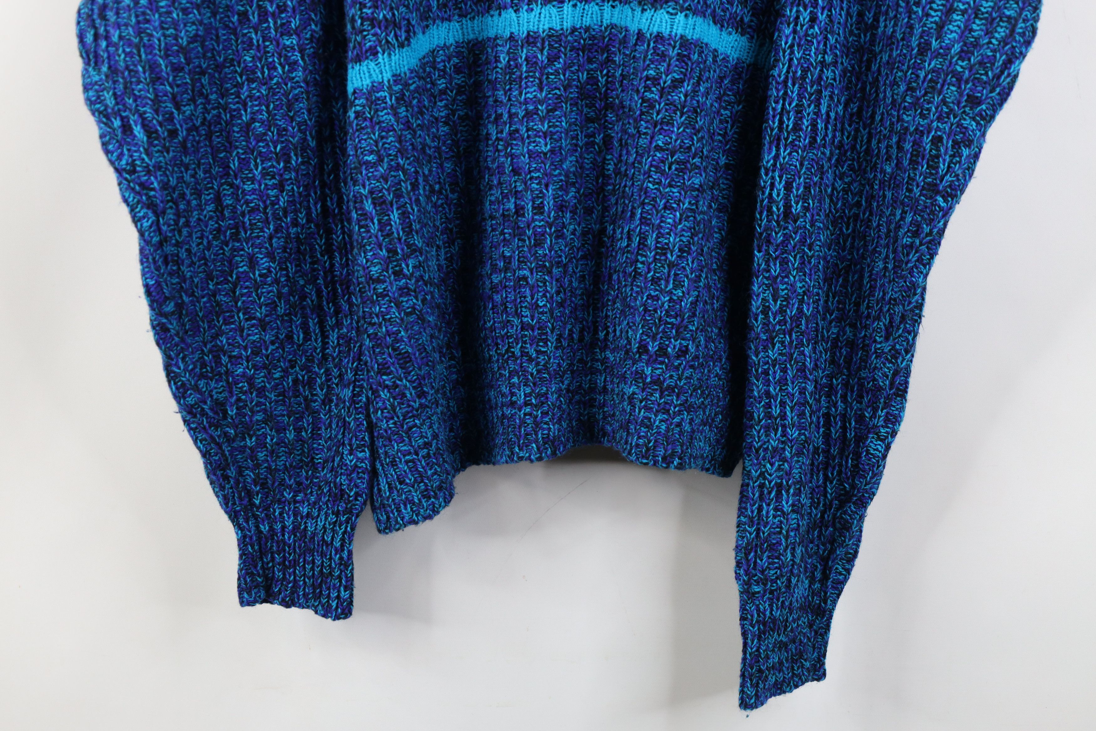 Vintage Vintage 90s Streetwear Striped Ribbed Knit Crewneck Sweater Size L / US 10 / IT 46 - 3 Thumbnail