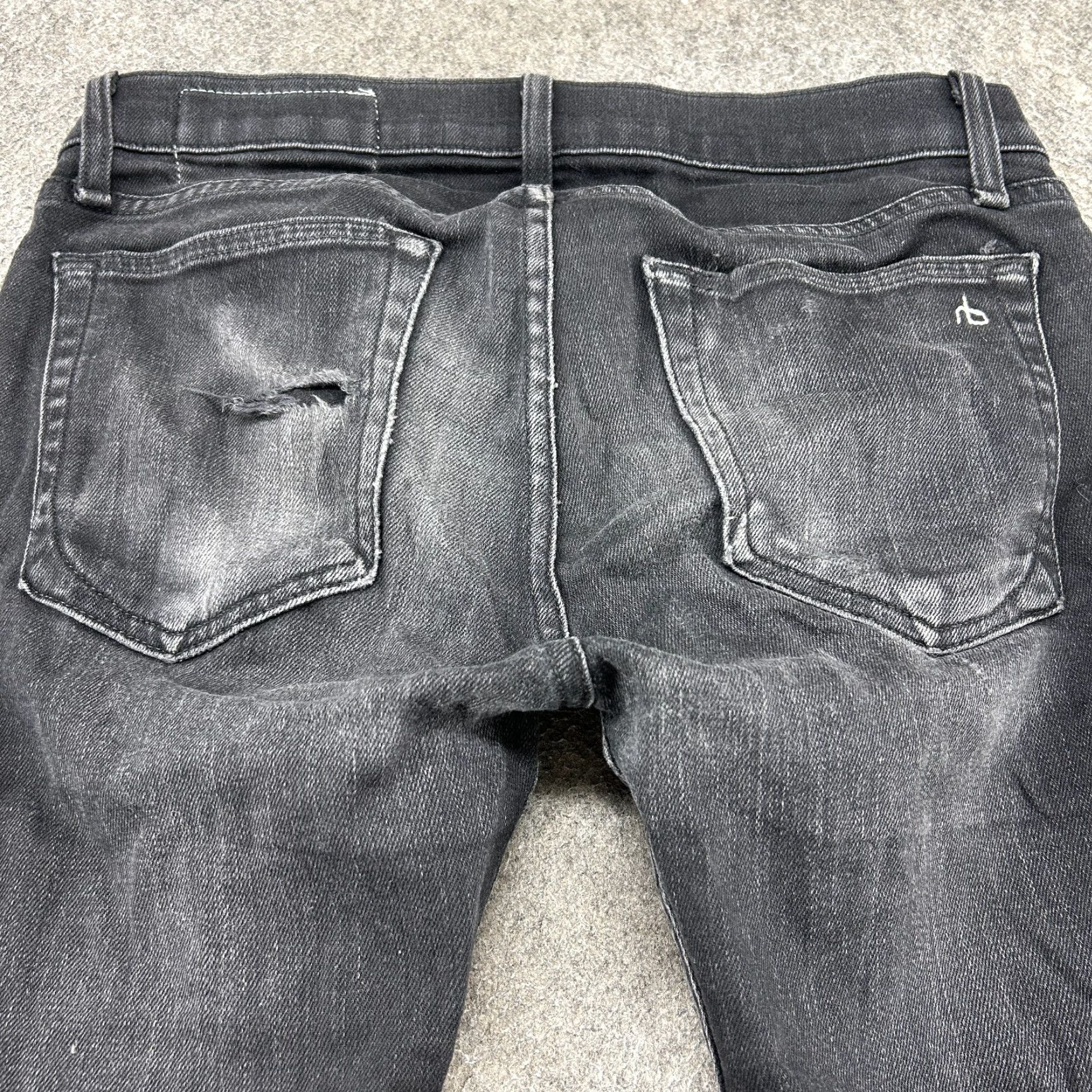 Rag & Bone Rag & Bone Jeans Slim Denim Black 30x34 Mens Regular Inseam 34 Ankle Slim Fit Dark Wash Cotton Blend Stretch Size US 30 / EU 46 - 7 Thumbnail