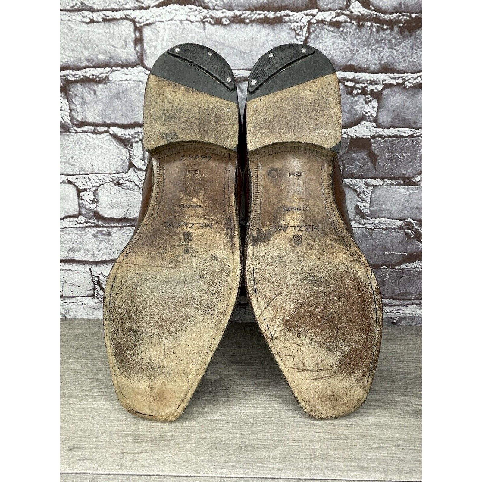 Mezlan Mezlan Carmichael Brown Leather LaceUp Oxfords Square Toe Dr Size US 12 / EU 45 - 7 Thumbnail