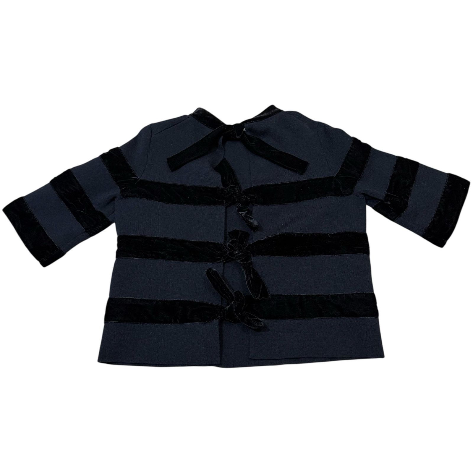 Maje Maje Velvet Stripe Meline Top Open Back Blue Size 2 / Medium Size M / US 6-8 / IT 42-44 - 9 Thumbnail