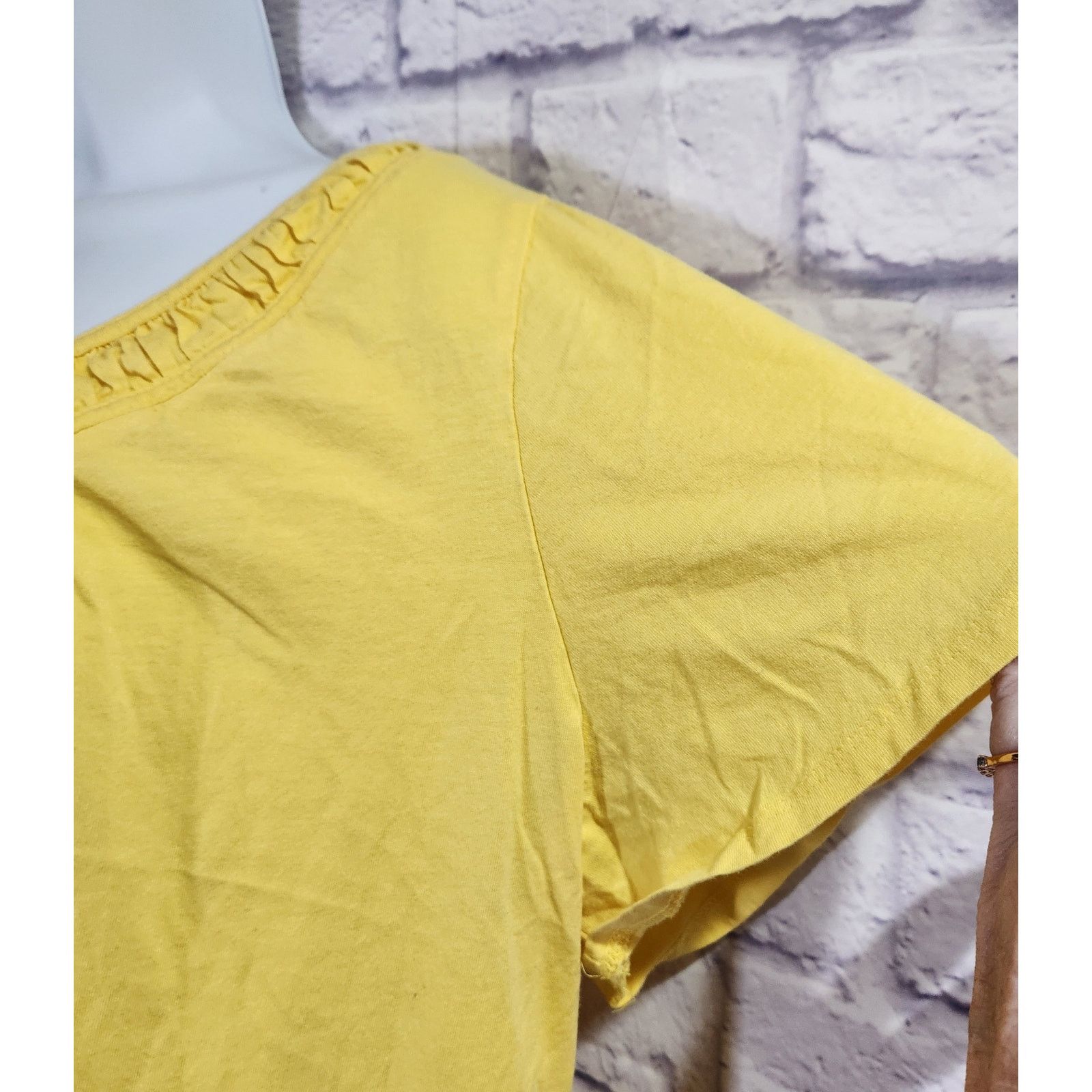 Other Cacique Intimates Yellow Pleated Round Neck Sleep Top 18 20 Size XL / US 12-14 / IT 48-50 - 3 Thumbnail