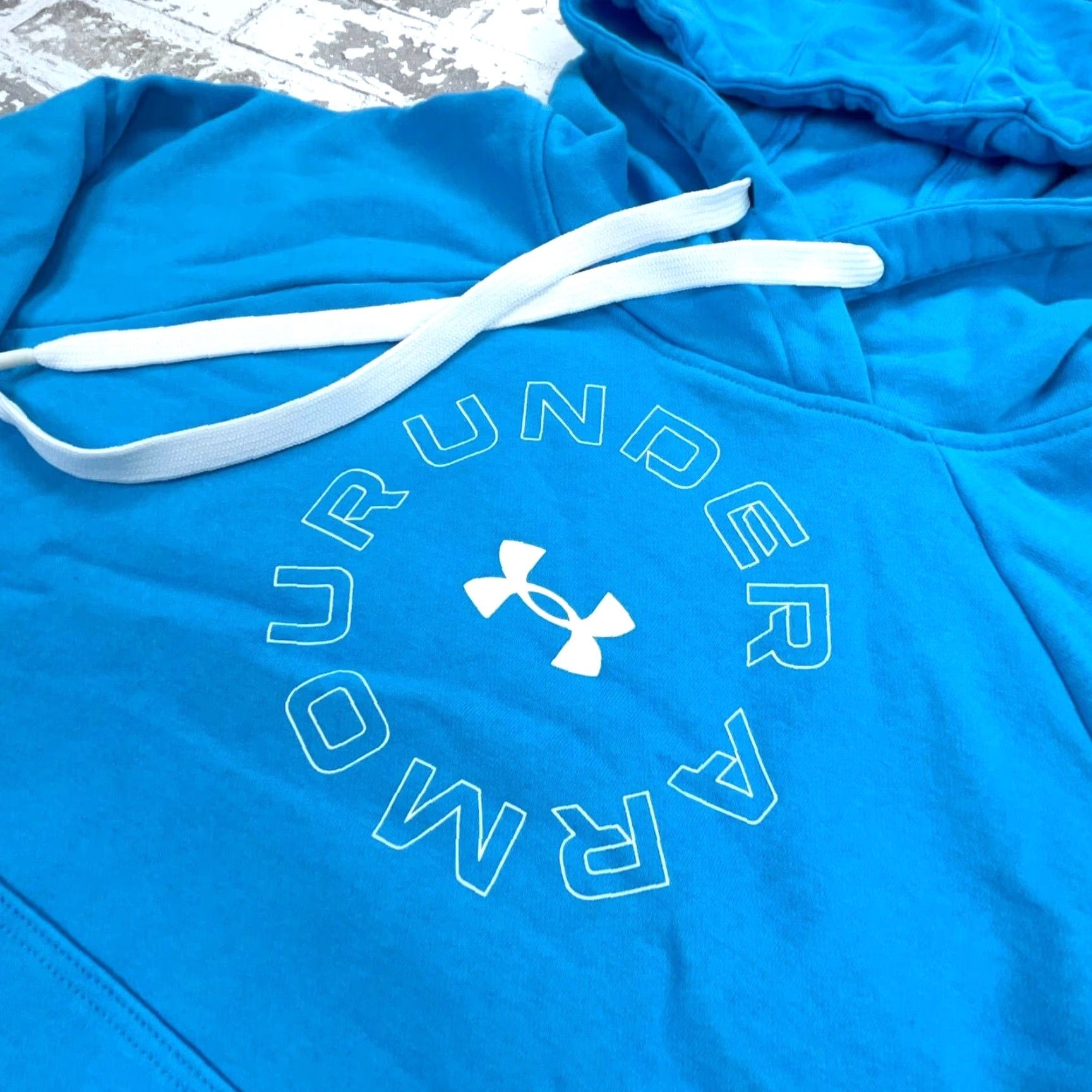 Under Armour Under Armour Hoodie Women Small Light Blue White Sweatshirt Loose Fit Size S / US 4 / IT 40 - 4 Thumbnail