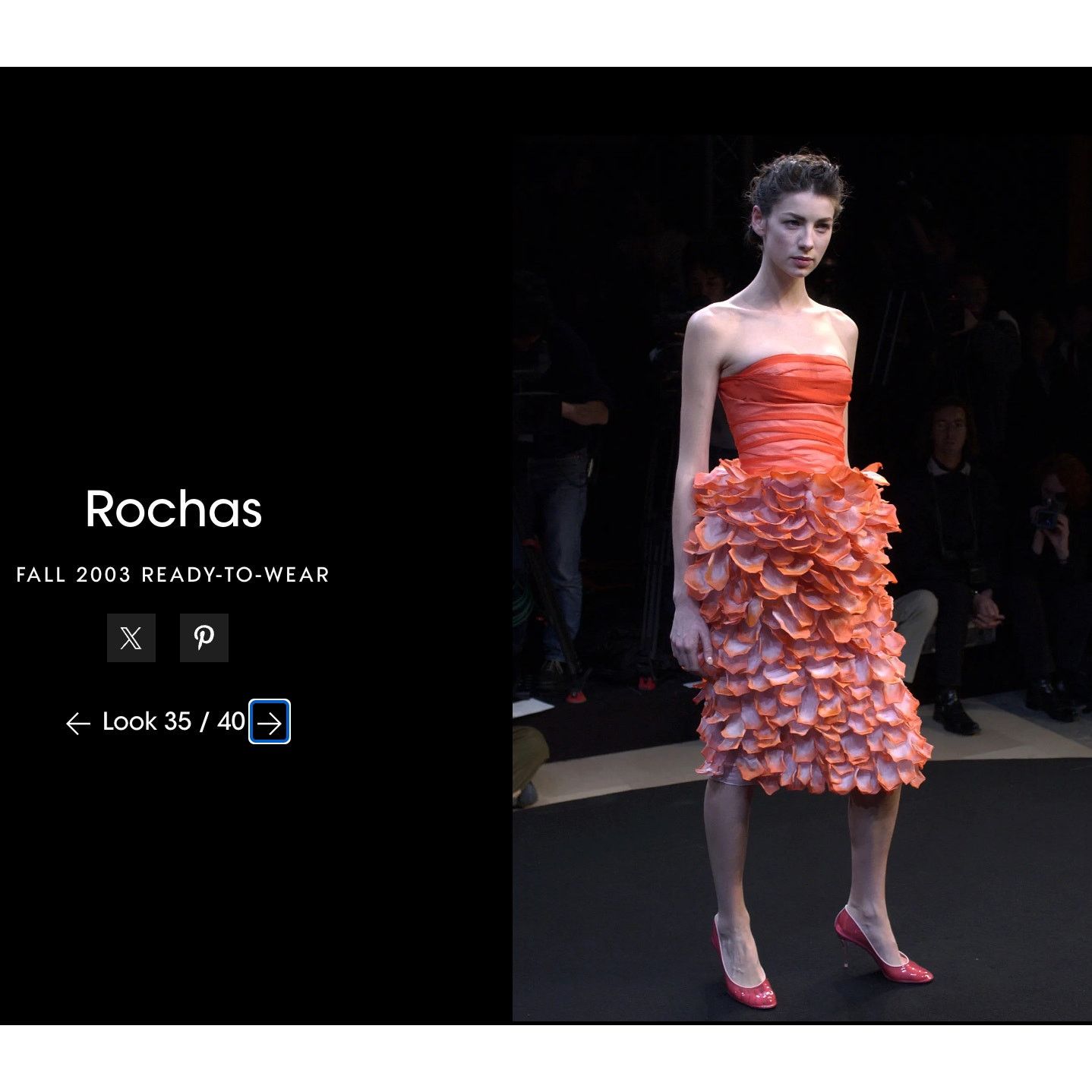 Rochas Masterpiece! Fall 2003 RTW ROCHAS 8K Petal Skirt - Look 35 Size 27" / US 4 / IT 40 - 1 Thumbnail