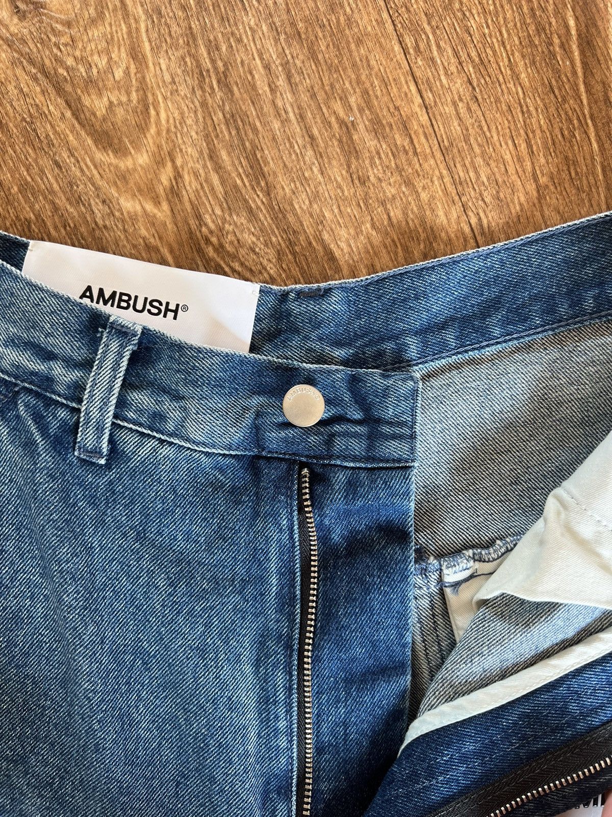 Ambush Design New Ambush Pockets Denim Cargo Pants Mid Blue by AMBUSH® Size US 30 / EU 46 - 7 Thumbnail