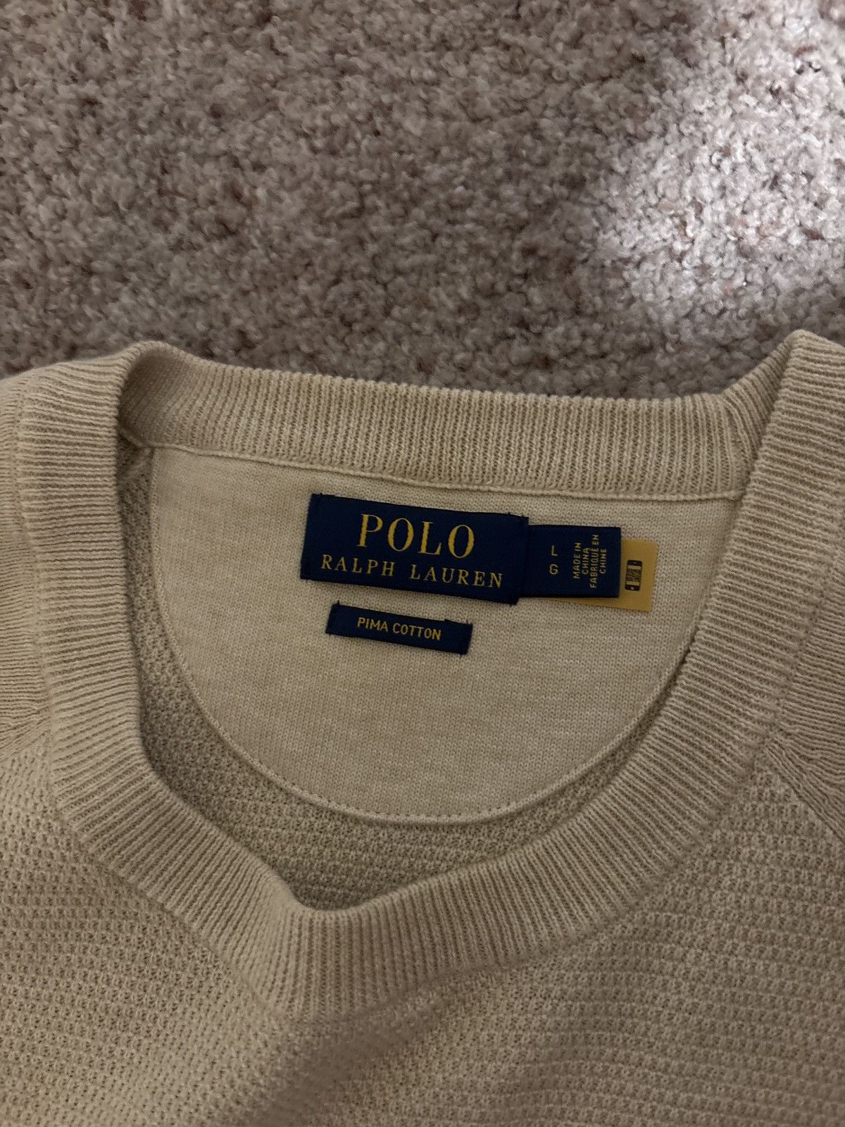 Ralph Lauren RL Cotton Crewneck Sweater Size US L / EU 52-54 / 3 - 3 Thumbnail