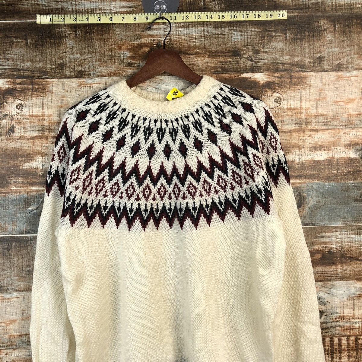 GU DL GU White navajo japan sweatshirt Knitwear #C580 Size US L / EU 52-54 / 3 - 2 Thumbnail