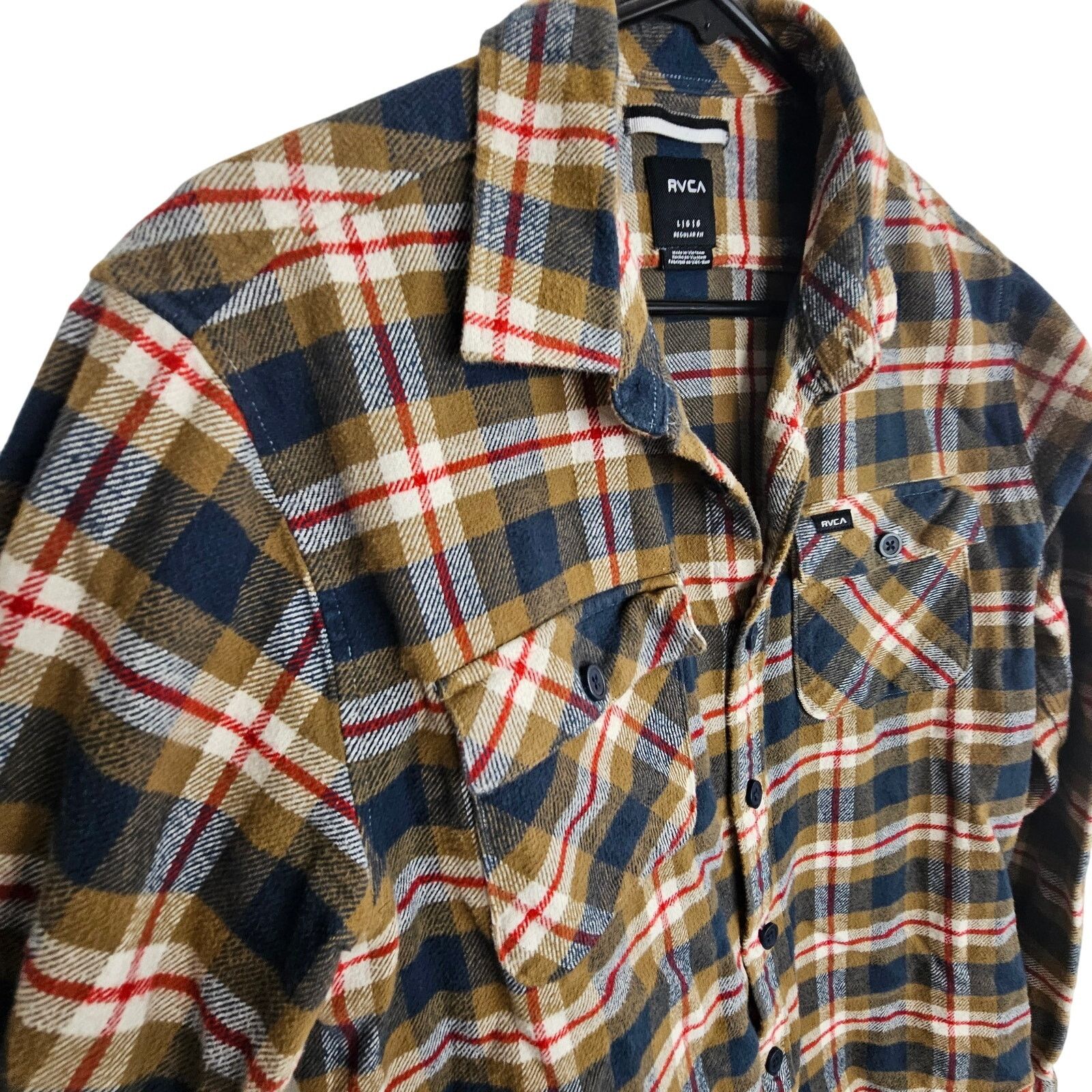 RVCA RVCA Mens Flannel Shirt Plaid Size L Gorpcore Outdoor Grunge Size US L / EU 52-54 / 3 - 5 Thumbnail