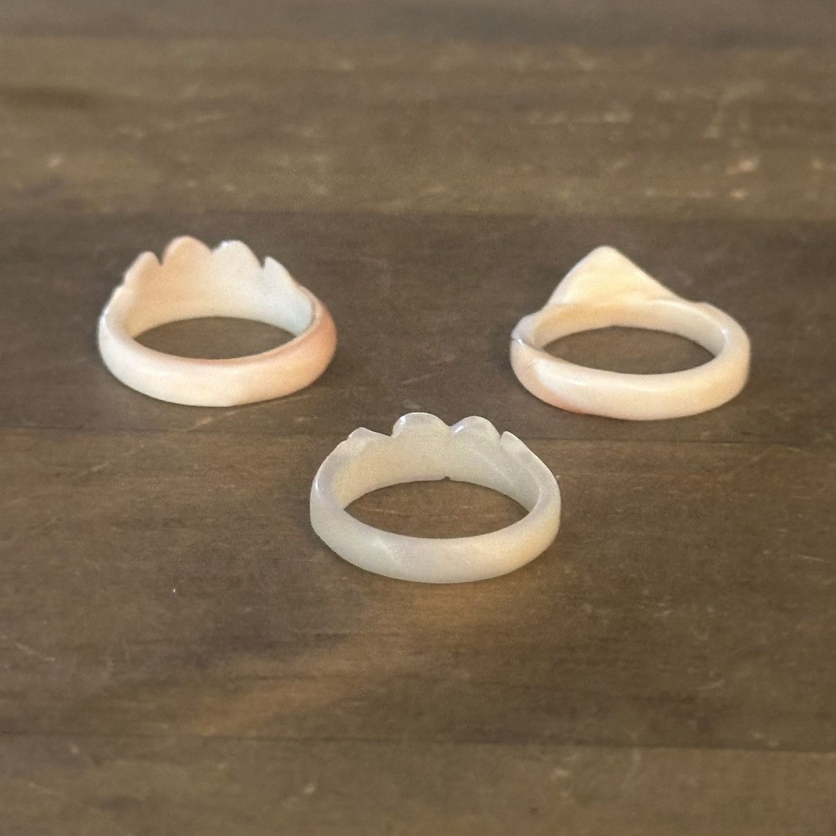 Vintage Vintage 80’s carved shell ring bundle Size ONE SIZE - 7 Thumbnail
