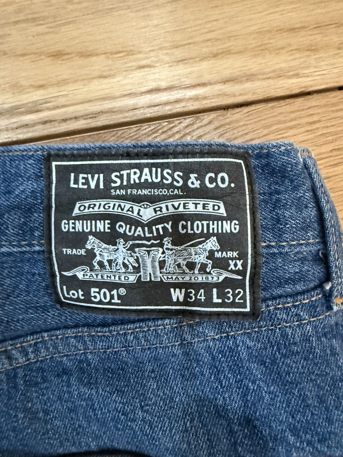 Gosha Rubchinskiy RARE Gosha Rubchinskiy x Levi’s 501 (2017) Patchwork Jeans Size US 34 / EU 50 - 7 Thumbnail