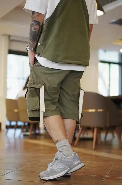 Japanese Brand 20SS Indigo Union Japan Olive Military Shorts Size US 32 / EU 48 - 1 Thumbnail