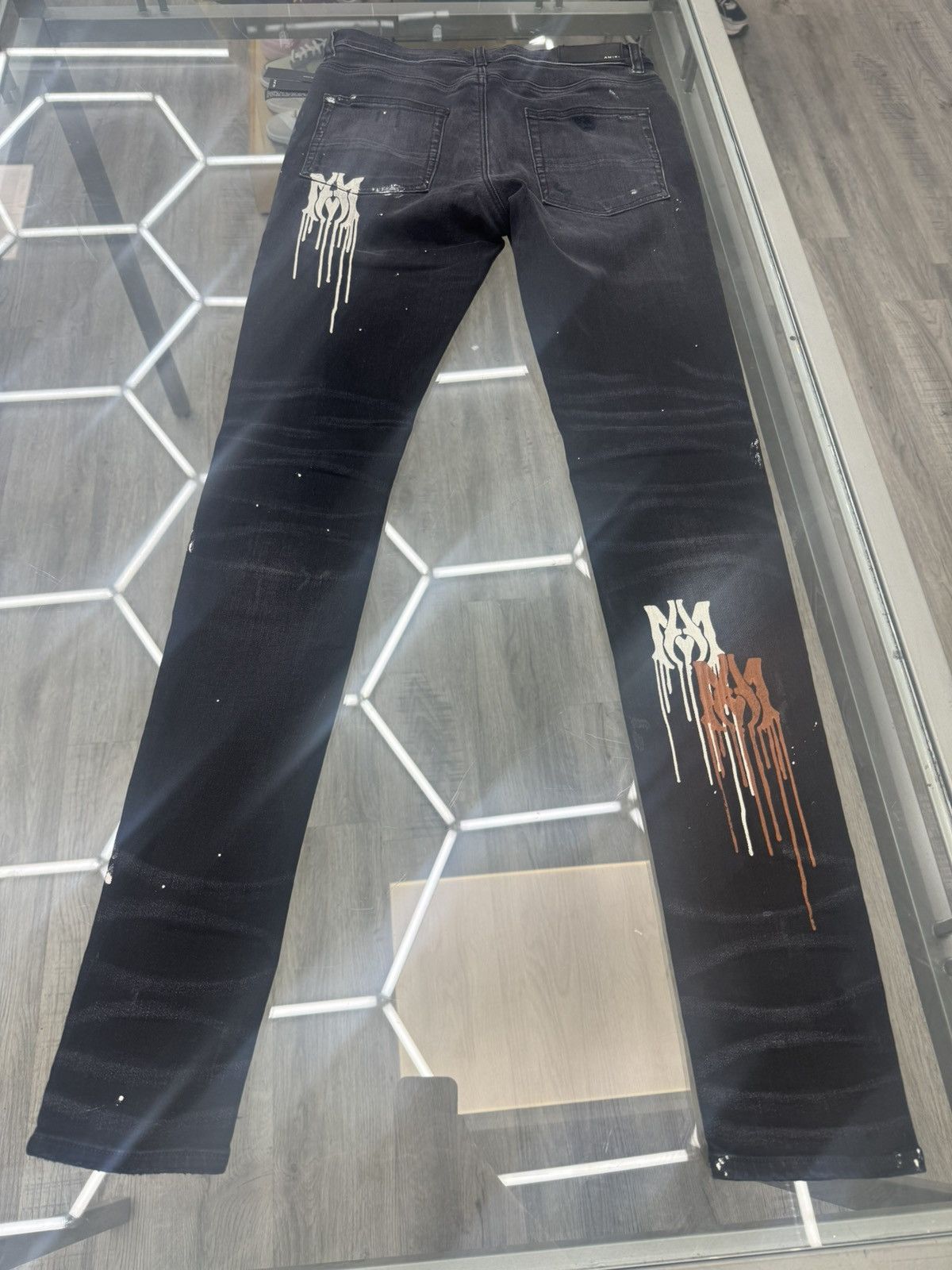 Amiri Brand New Amiri - MA Drip Denim (Aged Black) Size US 32 / EU 48 - 3 Thumbnail