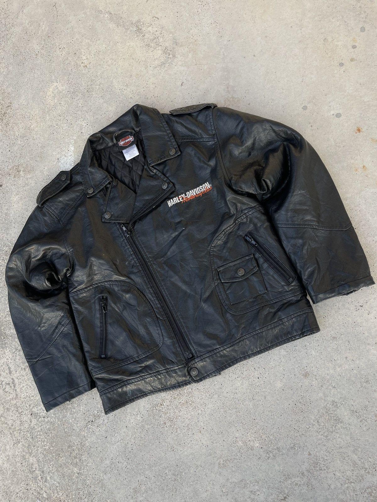Harley Davidson Harley Davidson Y2K Moto Racing Leather Jacket Size US S / EU 44-46 / 1 - 2 Thumbnail