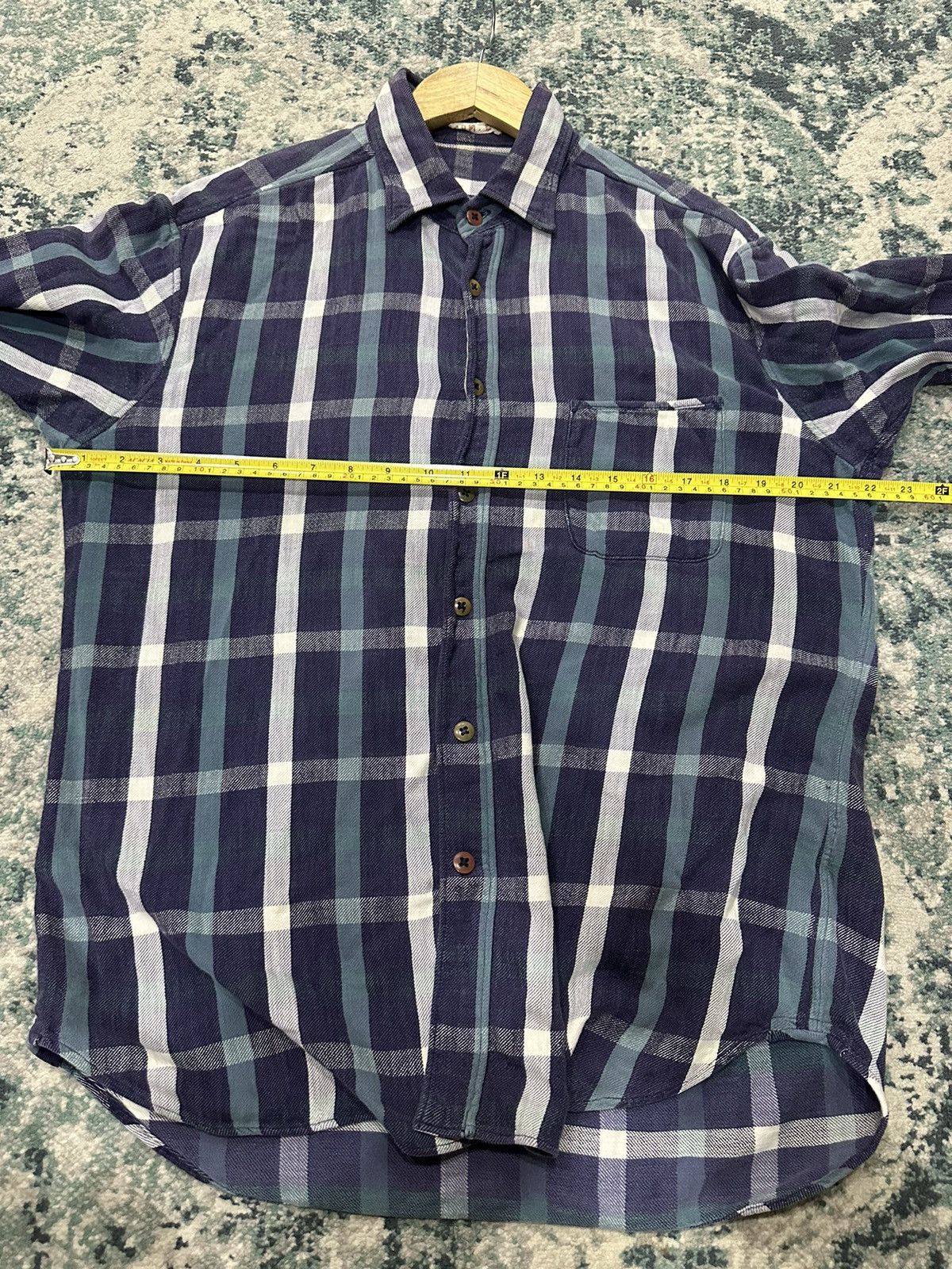 45rpm 45Rpm Studio Japan Single Pocket Plaid Flannel Size US L / EU 52-54 / 3 - 14 Thumbnail