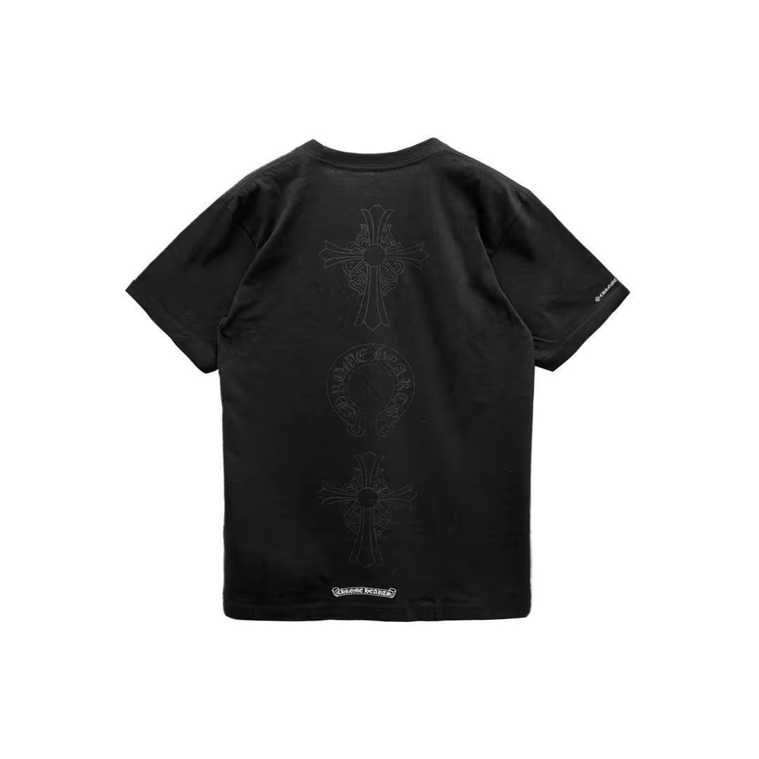 Chrome Hearts Chrome Hearts Black Triple Cross Logo Short Sleeve T 