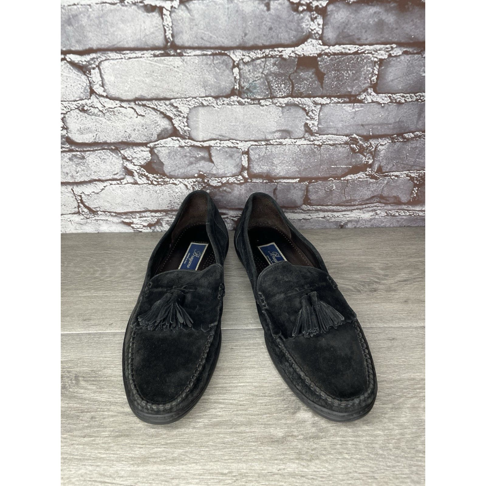 Cole Haan Bragano Cole Haan Black Suede Leather Dress Tassel Loafers S Size US 10 / EU 43 - 12 Thumbnail