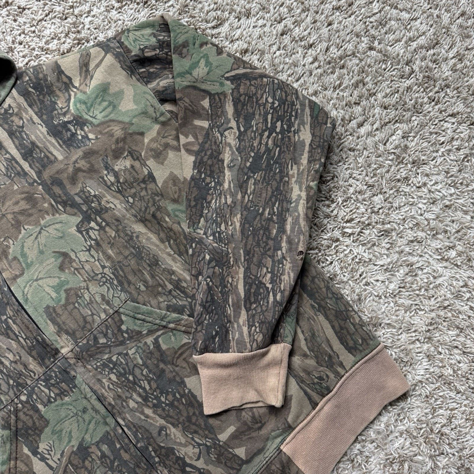 Vintage Vintage 80's Camo Full Zip Hoodie Size XL Ace Sportswear USA Size US XL / EU 56 / 4 - 11 Thumbnail