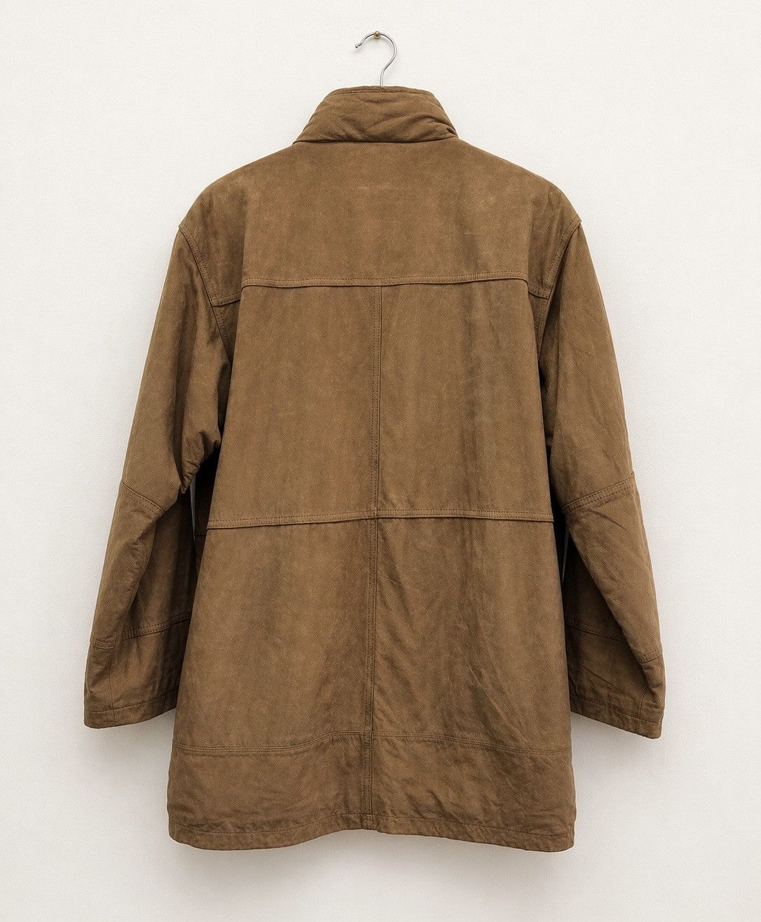 Vintage VTG Brown Leather Jacket Minimal Coat Italian Style Cowhide Size US M / EU 48-50 / 2 - 8 Thumbnail