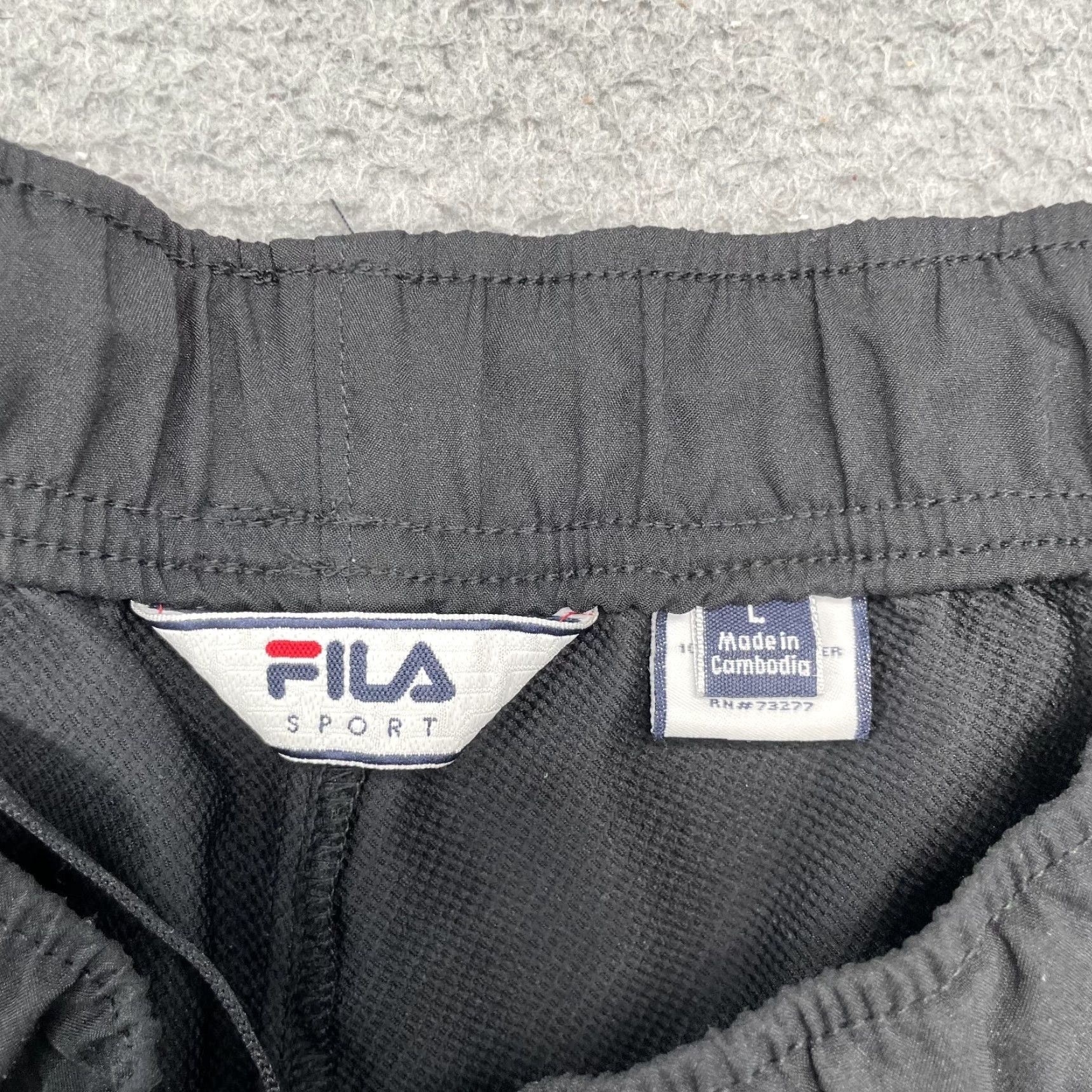 Fila Fila Track Jogger Pants Men's Large Black Training Athleisure Windbreaker 90's Size US 33 - 7 Thumbnail