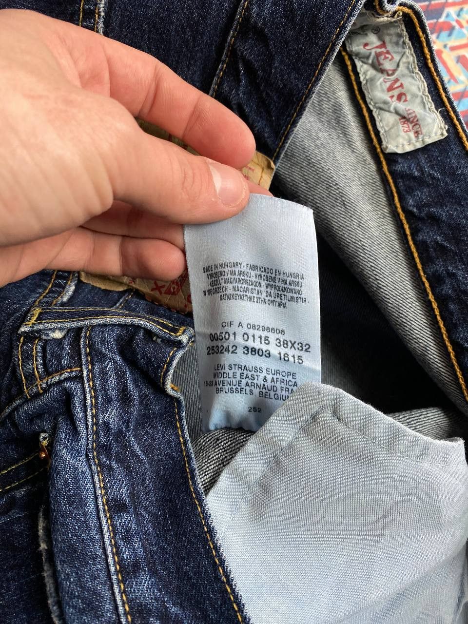 Levi's × Vintage Vintage Levis 501 Jeans Faded Blue Distress Denim Size US 38 / EU 54 - 3 Thumbnail