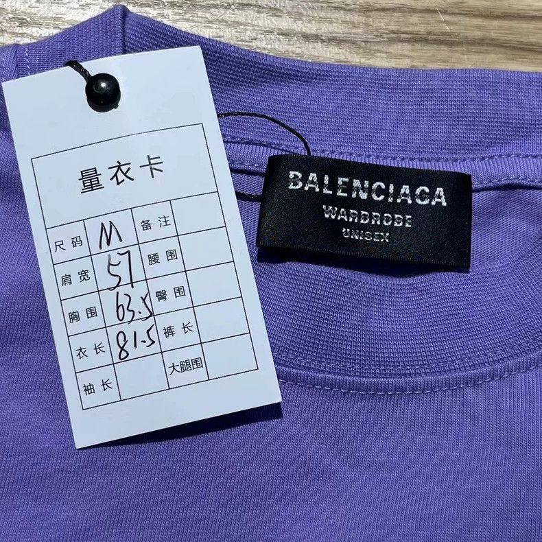 Balenciaga Balenciaga latest purple embroidered cola logo short sleeve Size US M / EU 48-50 / 2 - 3 Thumbnail