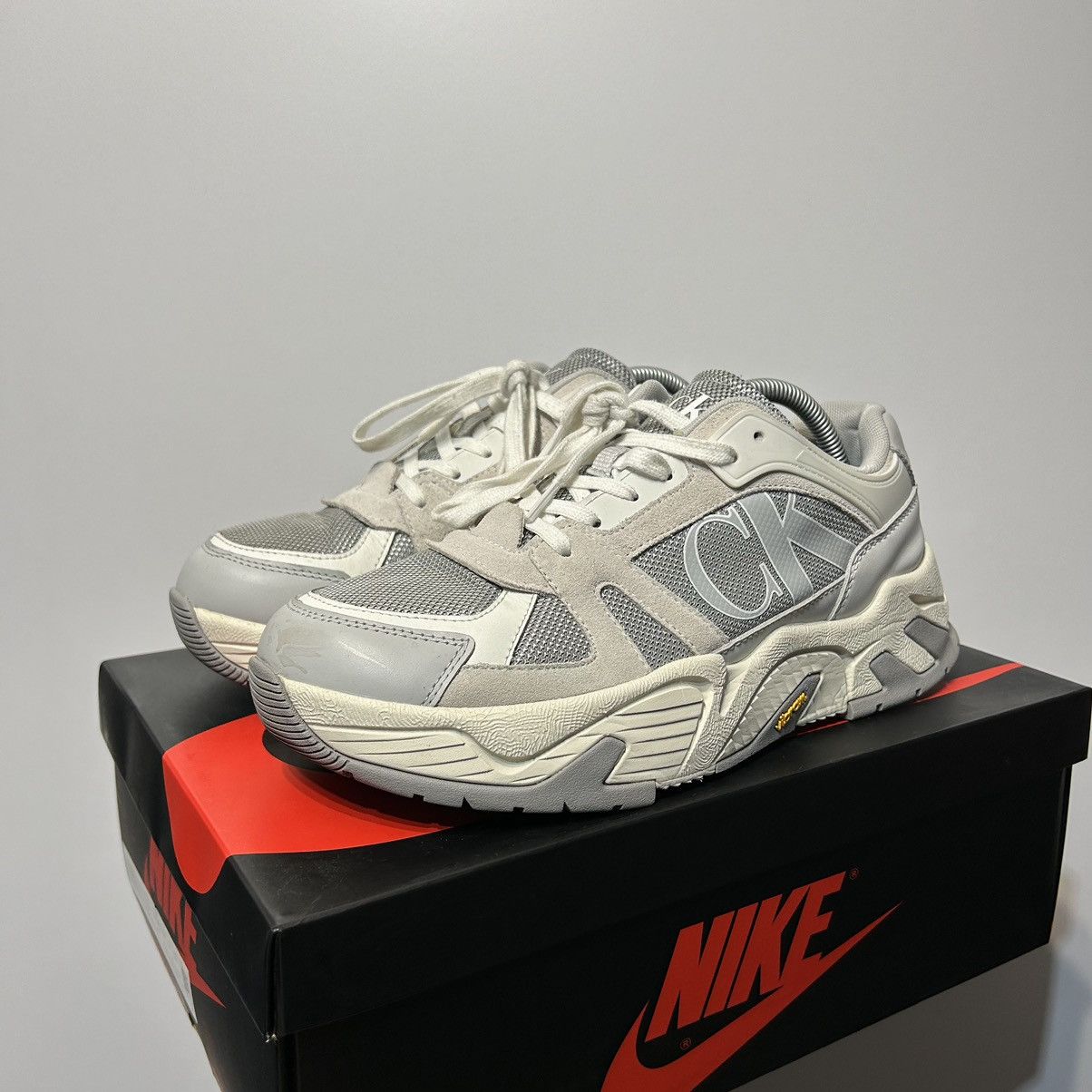 Calvin Klein × Designer Calvin Klein Jeans Chunky Runner Vibram leather mix suede Size US 10 / EU 43 - 1 Thumbnail