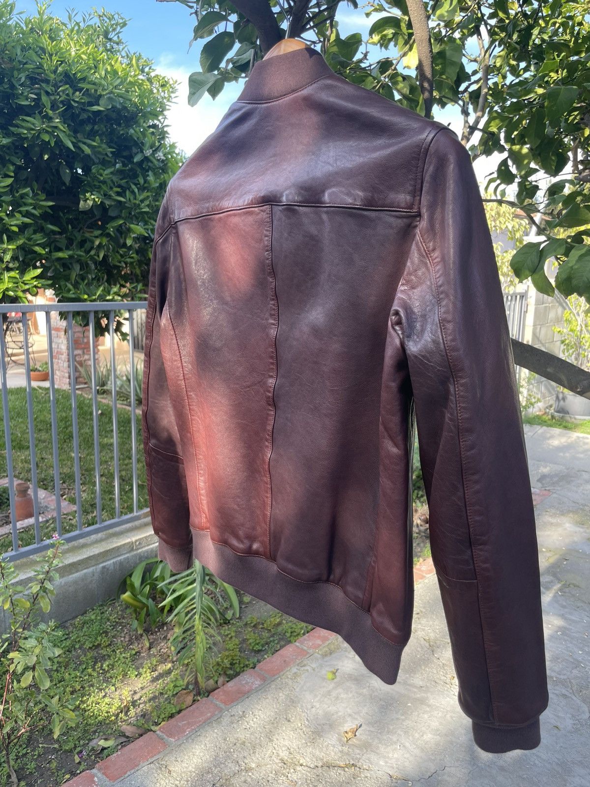 Allsaints Allsaints Mason Leather Bomber Jacket XS Oxblood Size US XS / EU 42 / 0 - 6 Thumbnail