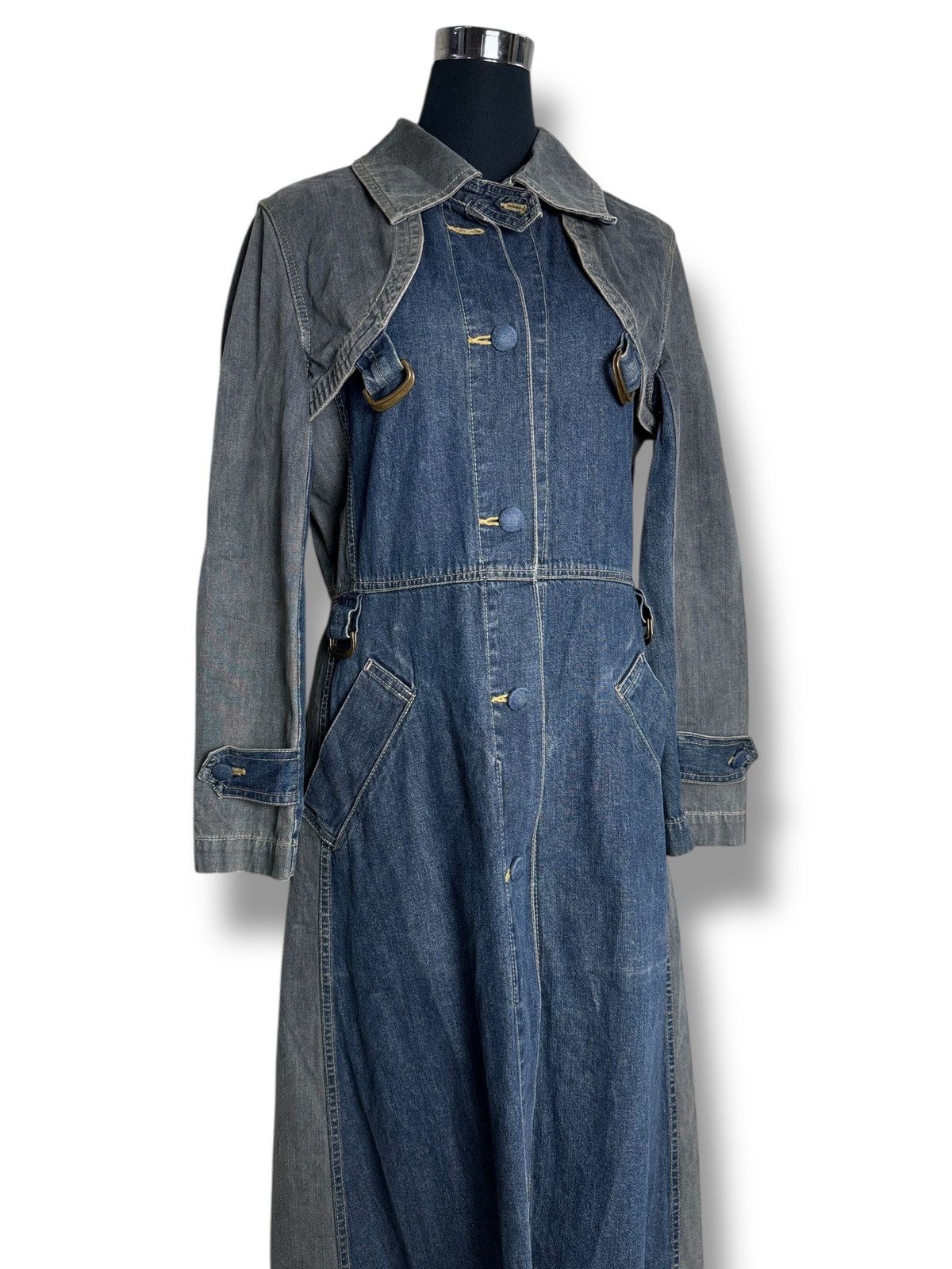 Hysteric Glamour Hysteric Glamour Denim Trench Coat Jumpsuit Size ONE SIZE - 3 Thumbnail