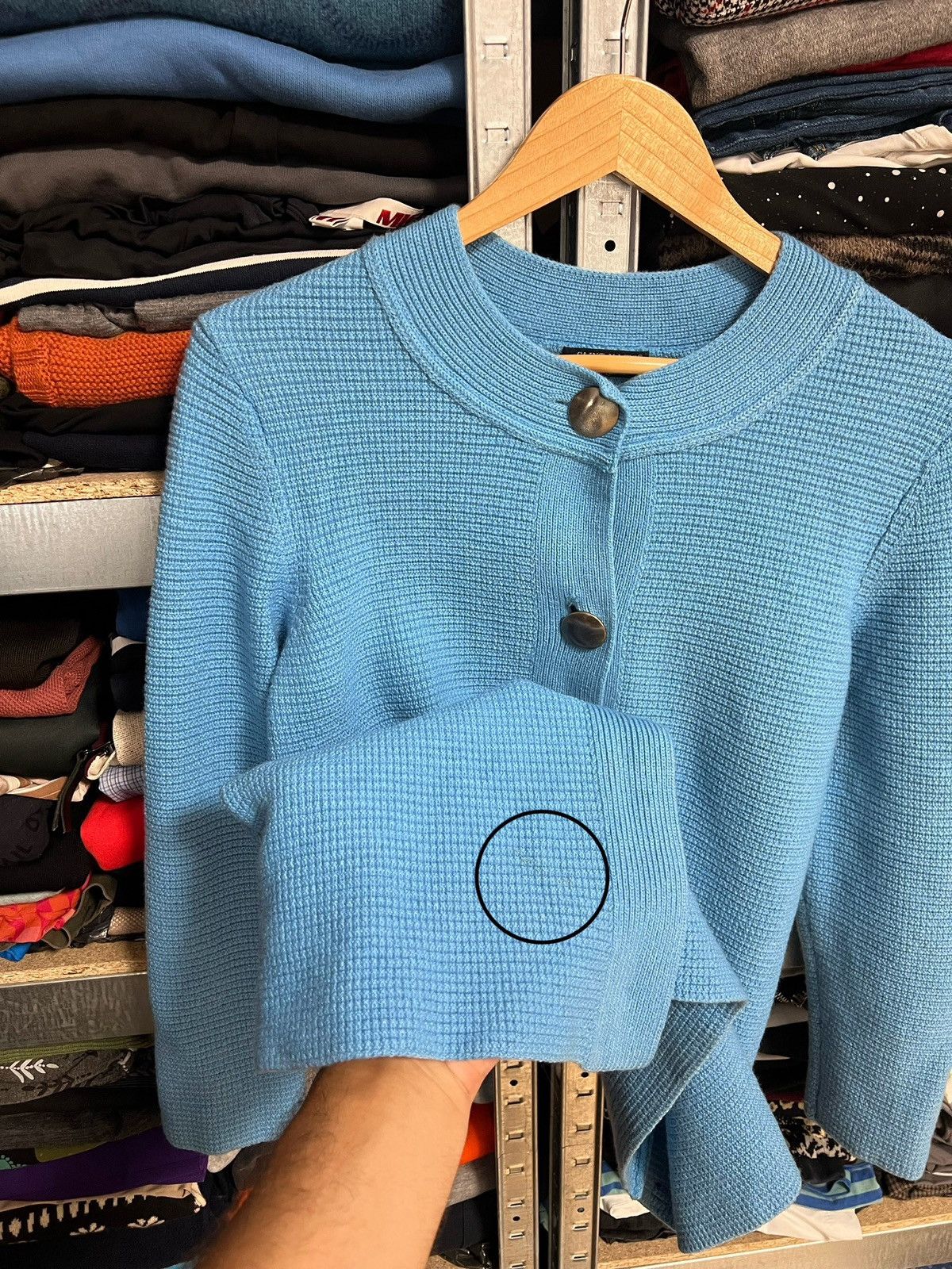 Saint James Vintage Saint James Size 10 Knitted Button Cardigan Sweater Size L / US 10 / IT 46 - 7 Thumbnail