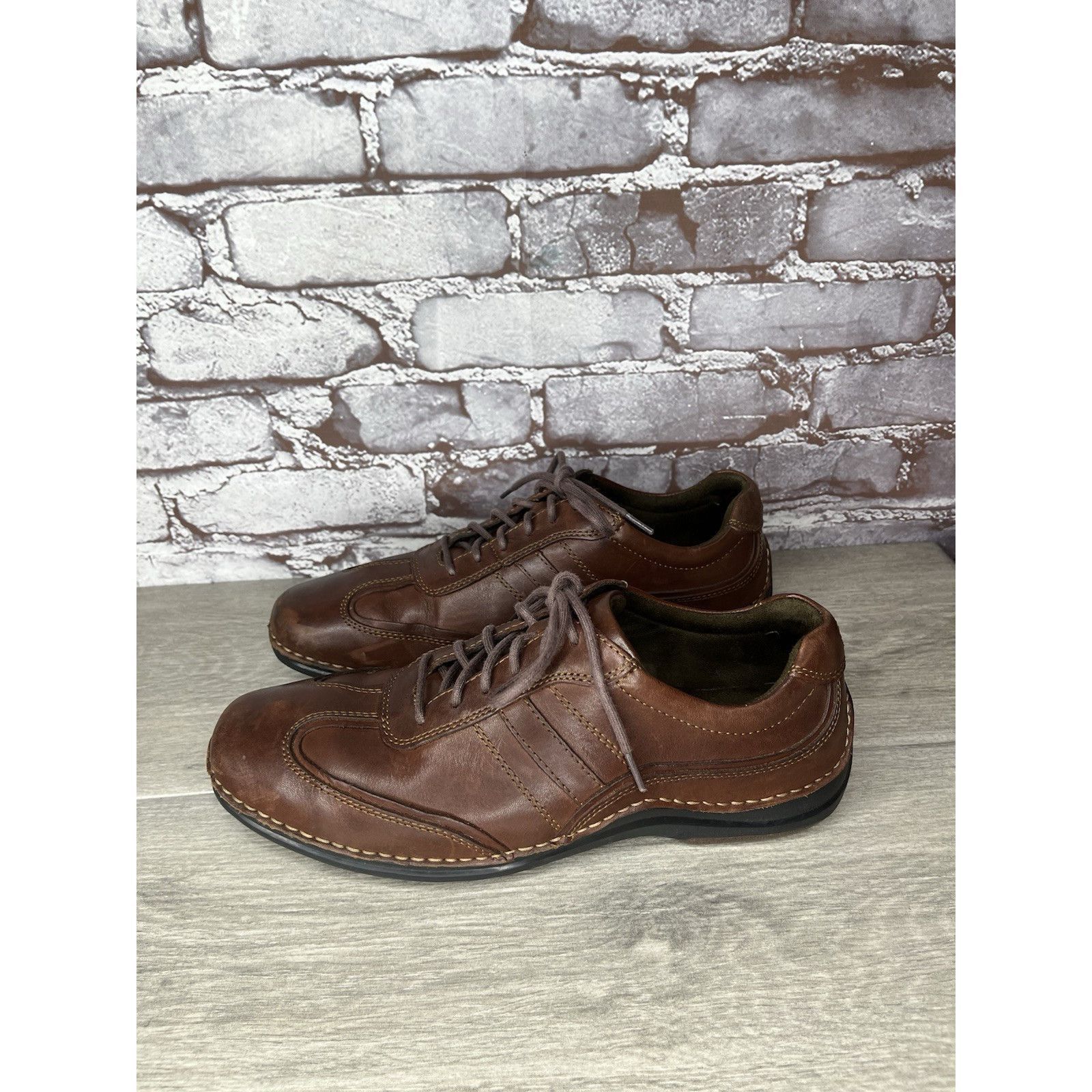 Rockport Rockport K52456 Brown Leather Casual Lace Up Casual Sneakers Size US 9 / EU 42 - 17 Thumbnail
