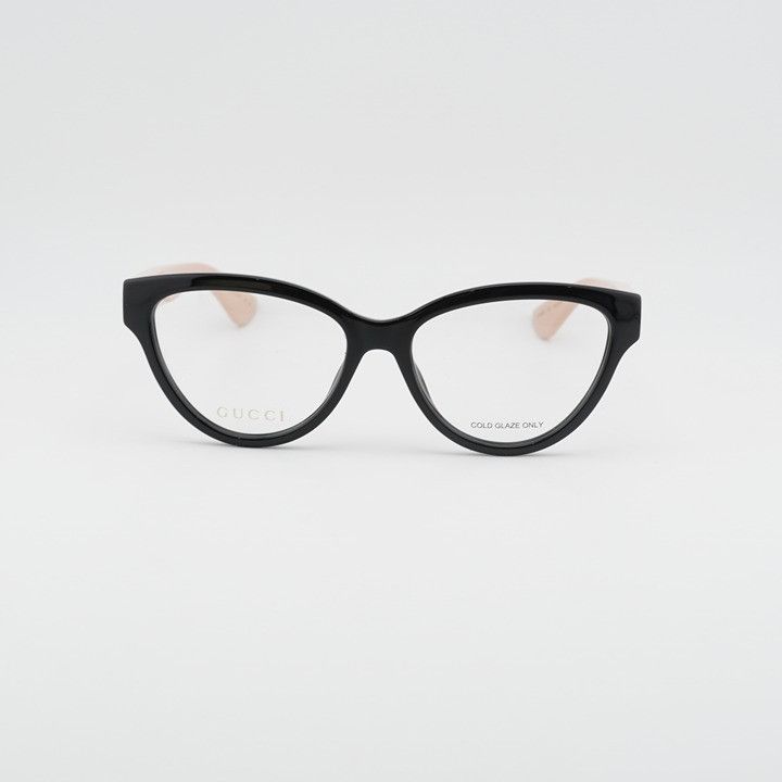 Gucci Gucci GG1581O 007 Eyeglasses Black 55mm Cat Eye Frame Size ONE SIZE - 2 Thumbnail