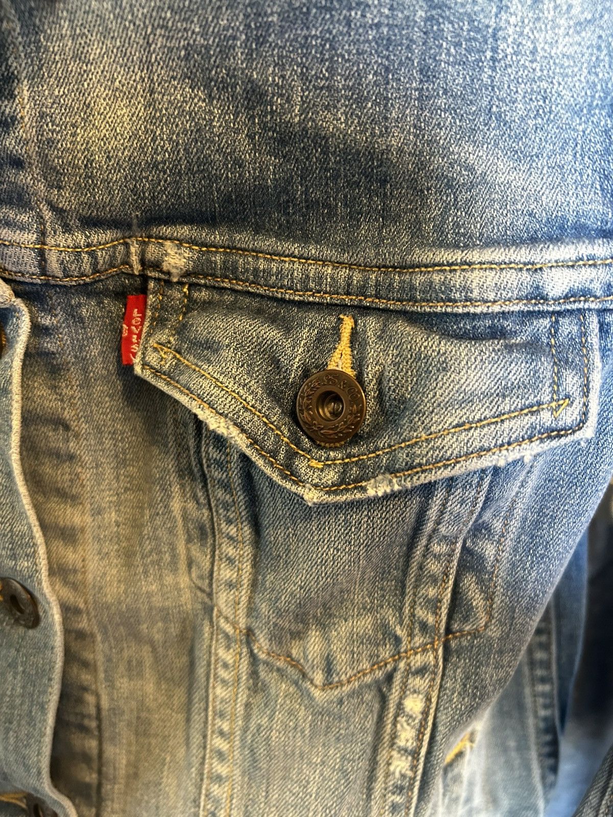 Levi's Levi’s Trucker Denim Cropped Jacket Size S / US 4 / IT 40 - 3 Thumbnail