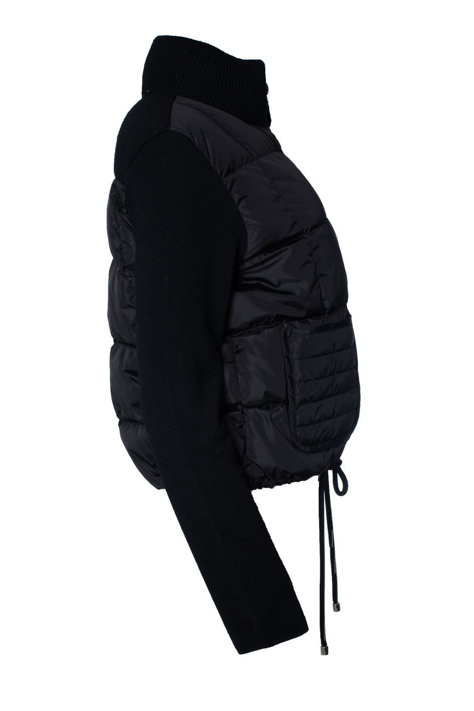 Moncler Moncler, hybrid padded cardigan in black Size M / US 6-8 / IT 42-44 - 3 Thumbnail