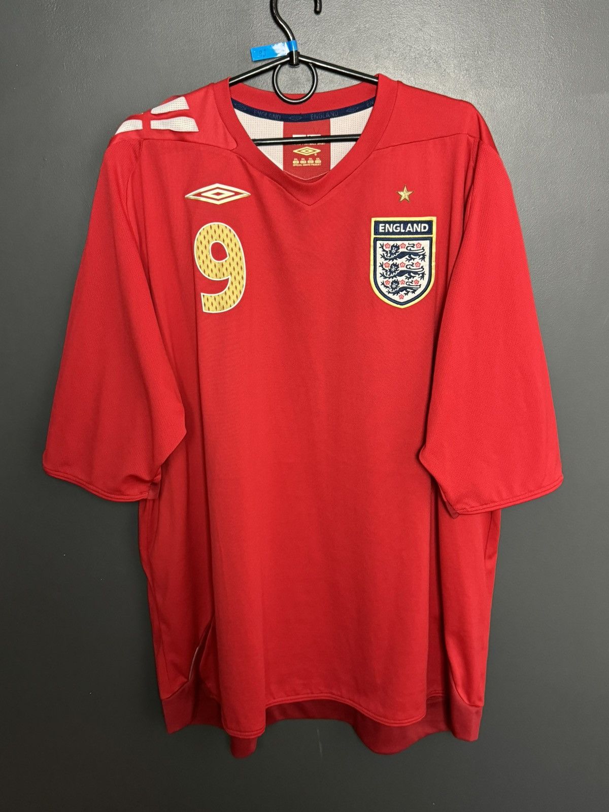 Umbro 3XL England National Team 06/08 Away Rooney Football Jersey Size US XXL / EU 58 / 5 - 2 Thumbnail