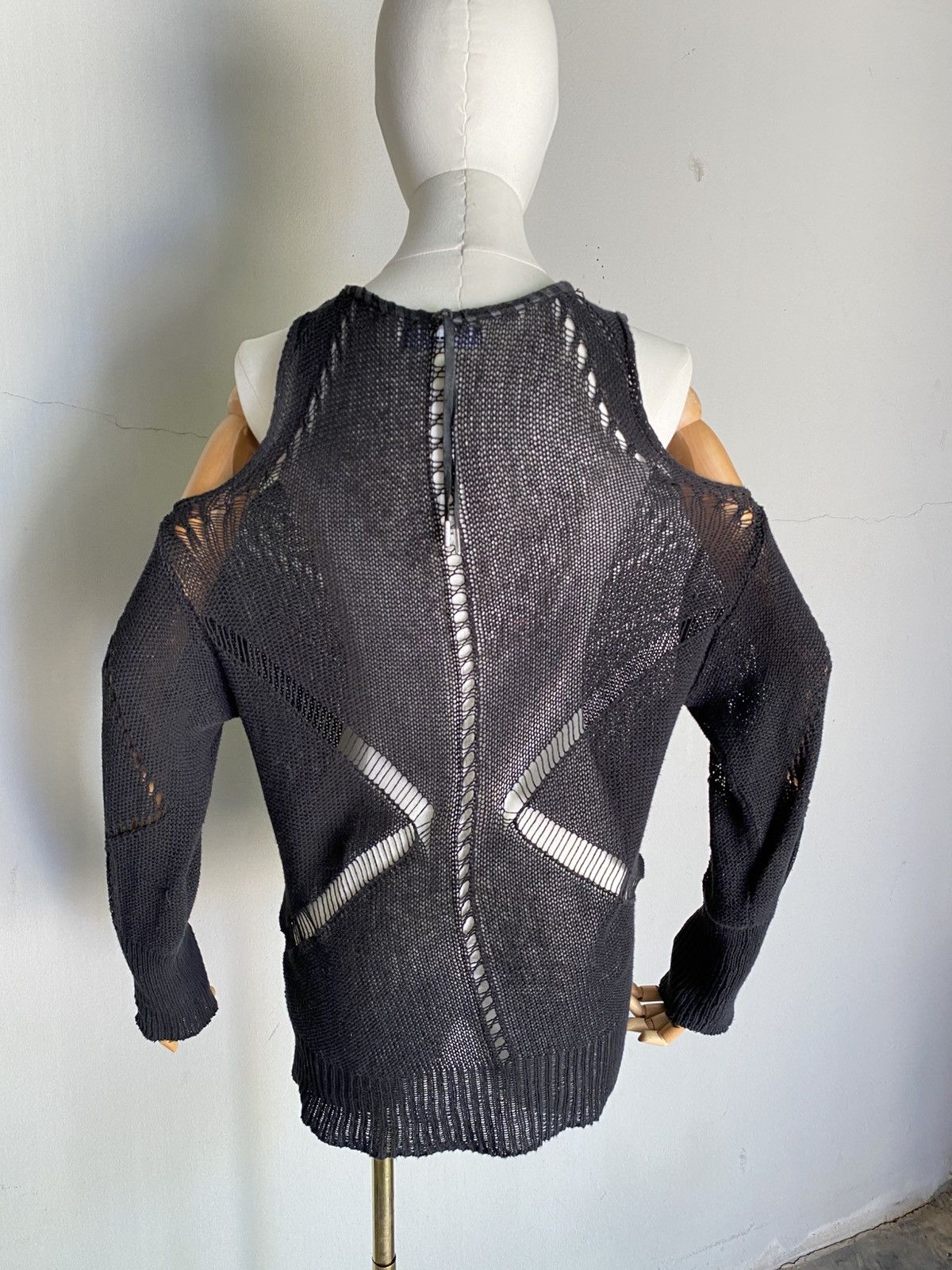 Diesel DIESEL Black Knit Cold-Shoulder Top Size M / US 6-8 / IT 42-44 - 17 Thumbnail