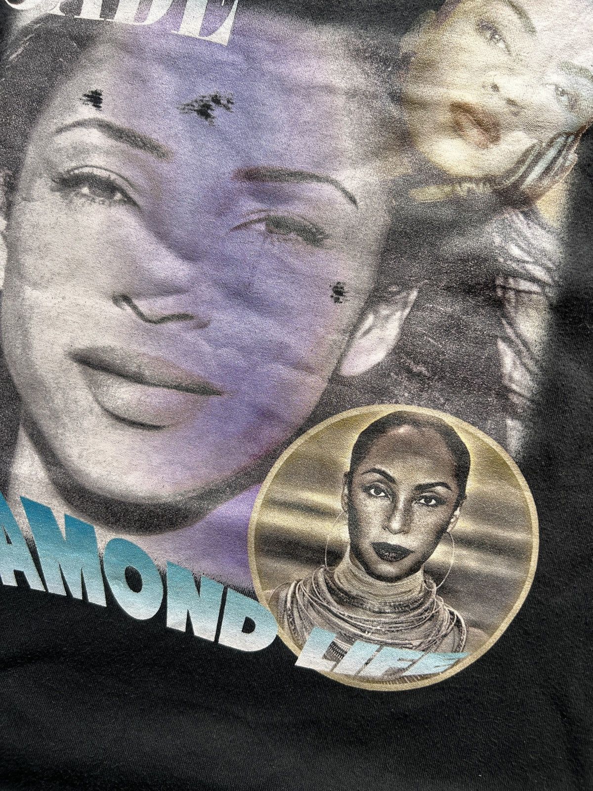Band Tees × Vintage Vtg Sade Diamond Life Black Sweater Size US L / EU 52-54 / 3 - 4 Thumbnail