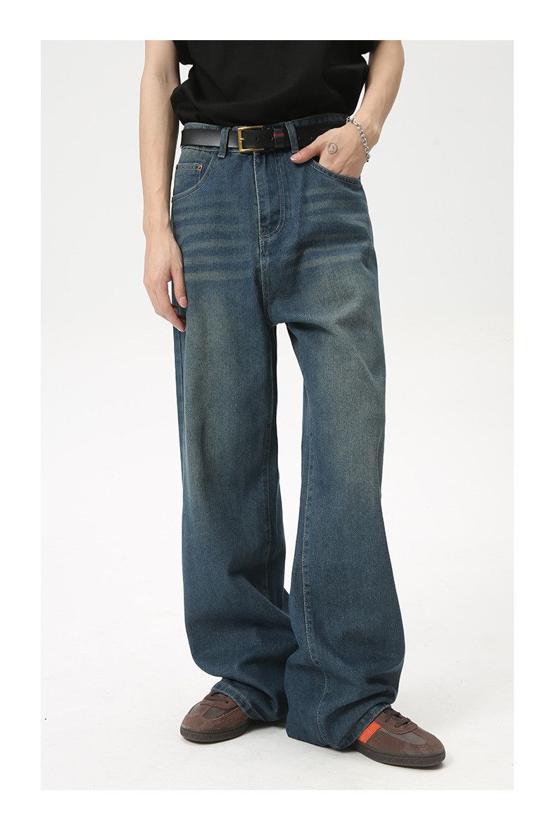 Jean Blue Vintage Mid-Rise Loose Straight-Leg Wide-Leg Jeans Size US 32 / EU 48 - 1 Thumbnail
