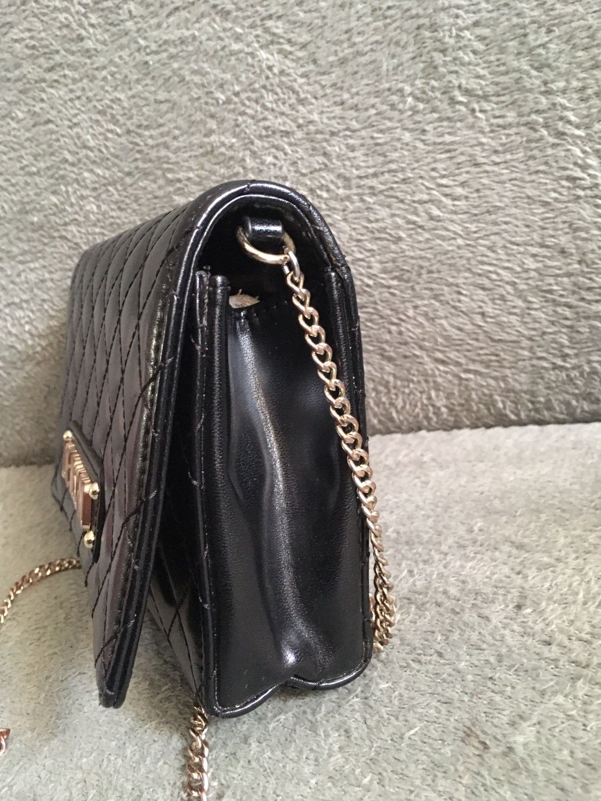Love Moschino × Moschino Love Moschino Quilted Chain Shoulder Coated Black Bag Size ONE SIZE - 6 Thumbnail