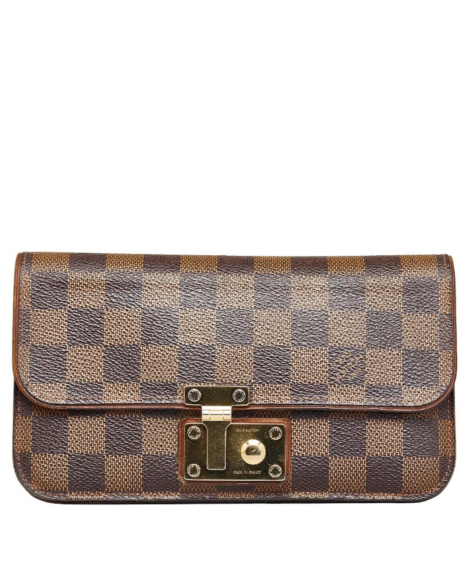 image of Louis Vuitton Damier Ebene Portefeuille Ascot Wallet In Brown, Women's