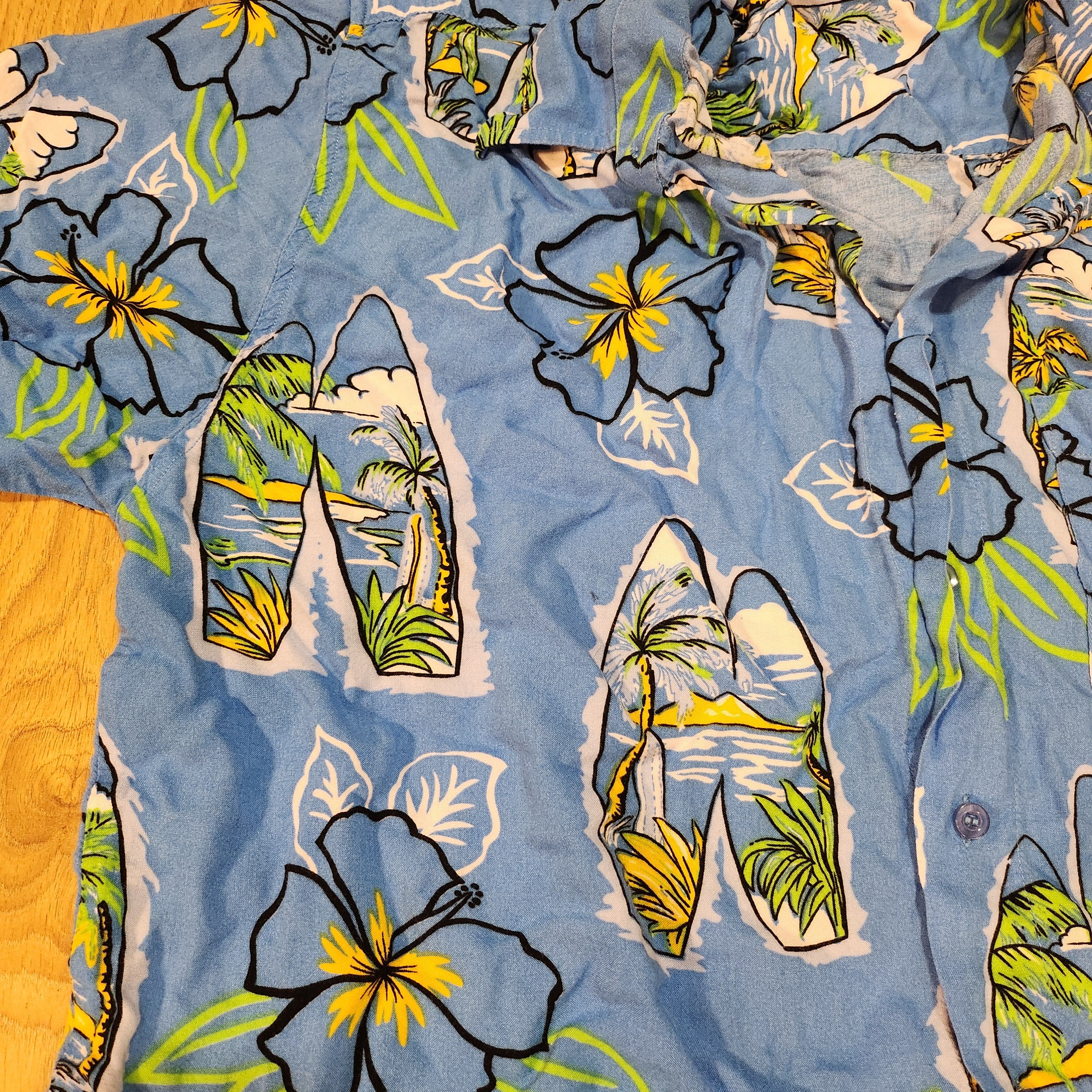 Japanese Brand × Vintage 100% Viscose Blue Hawaii Shirt Size US M / EU 48-50 / 2 - 3 Thumbnail